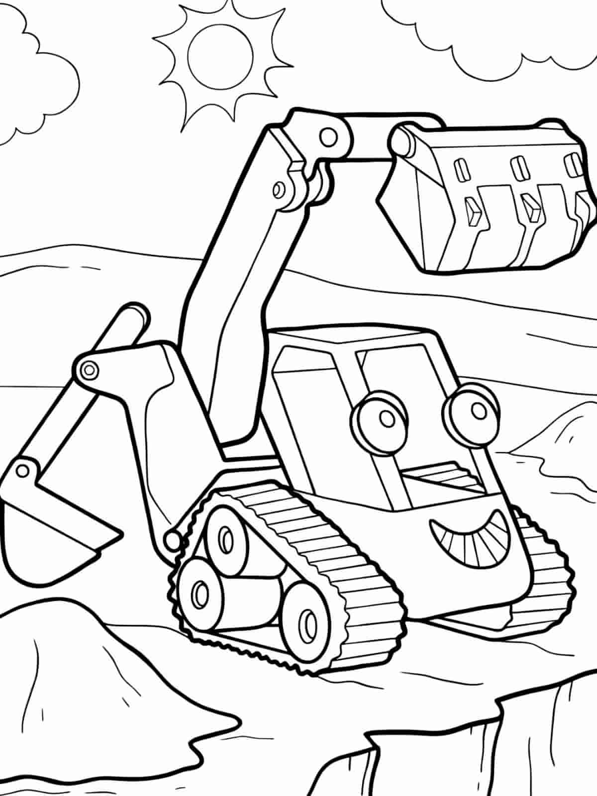 Bob The Builder Digger Coloring Pages