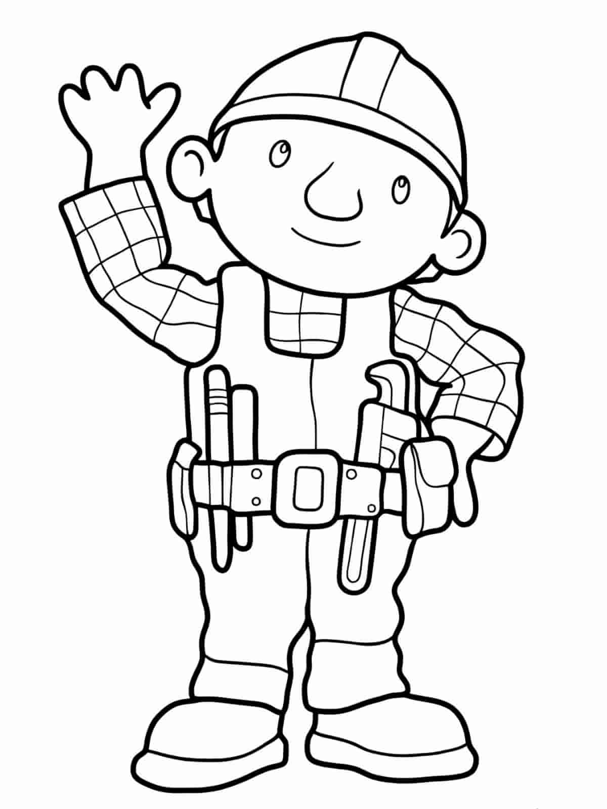 Bob The Builder Tractor Coloring Pages