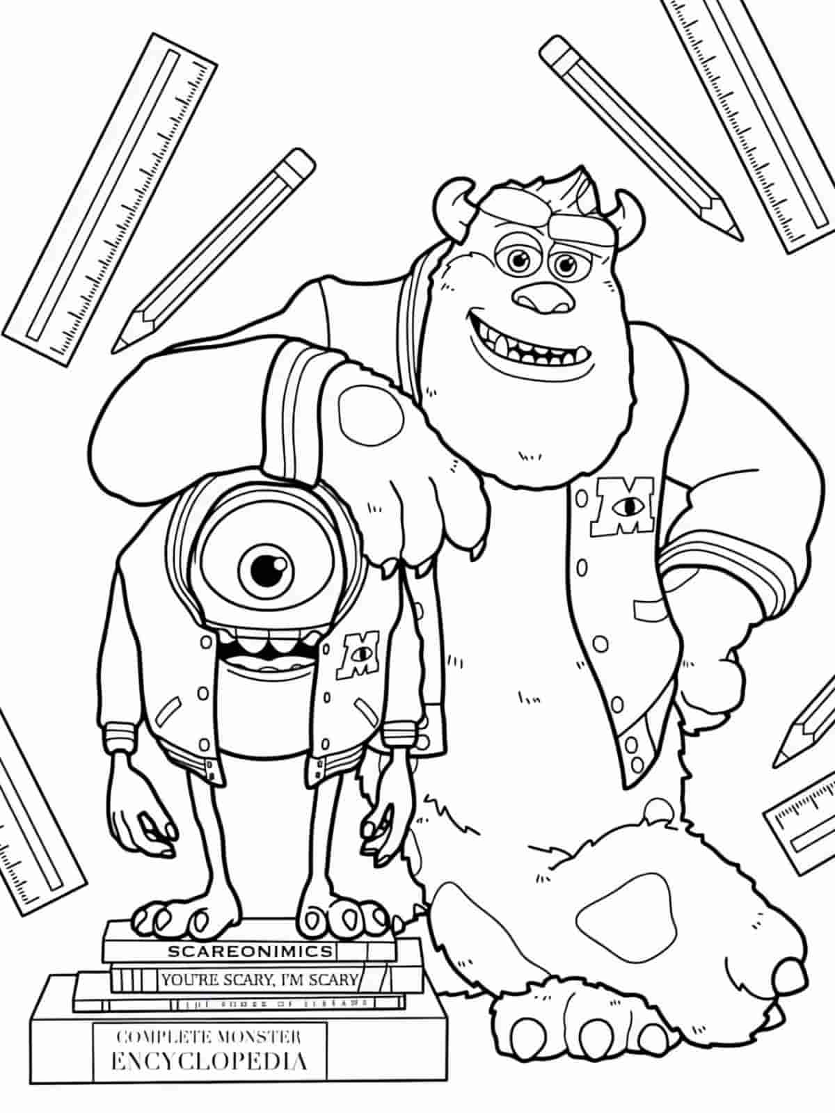 Boo Monster Inc Coloring Pages