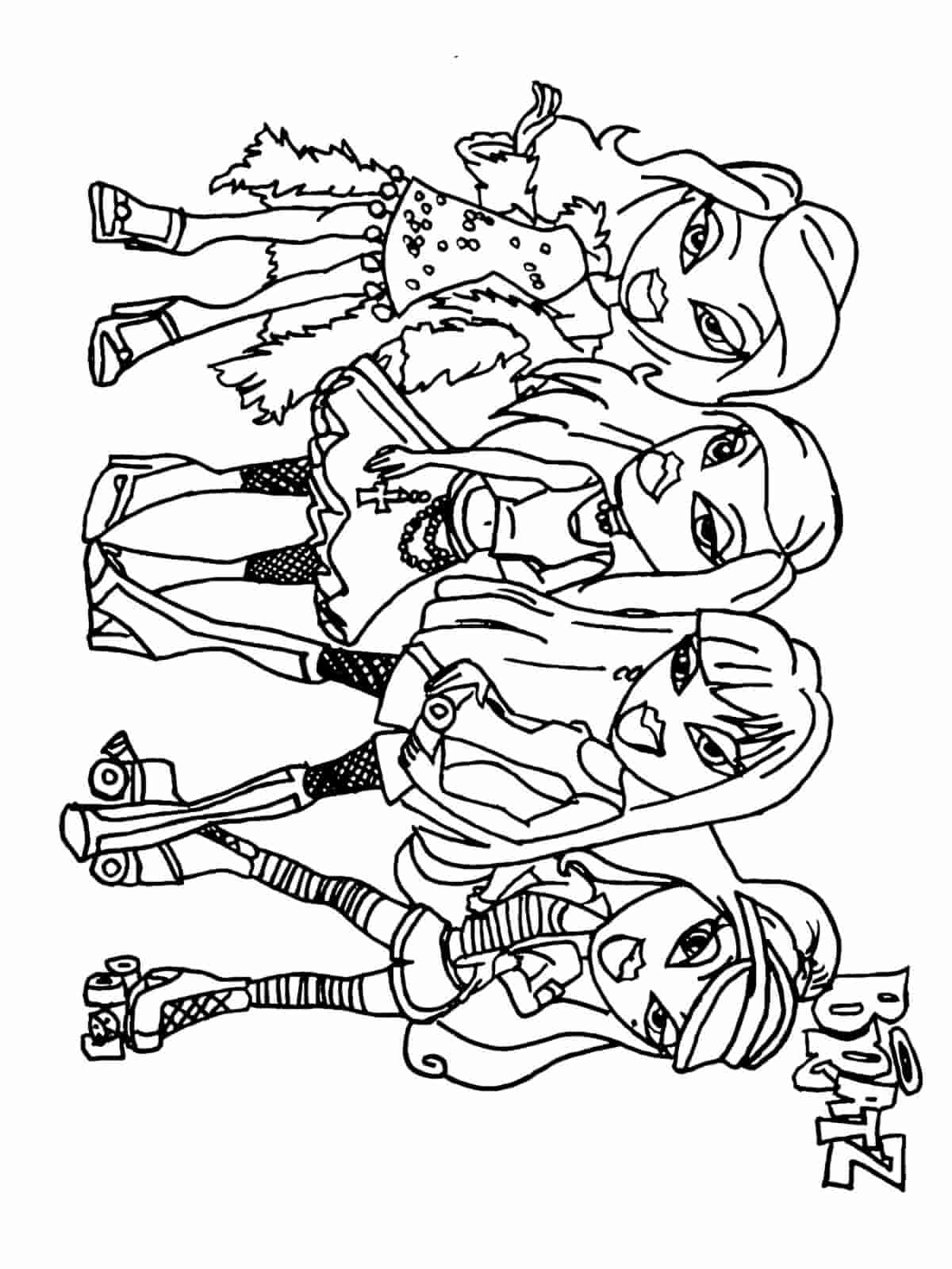 Bratz Coloring Pages For Party Themes