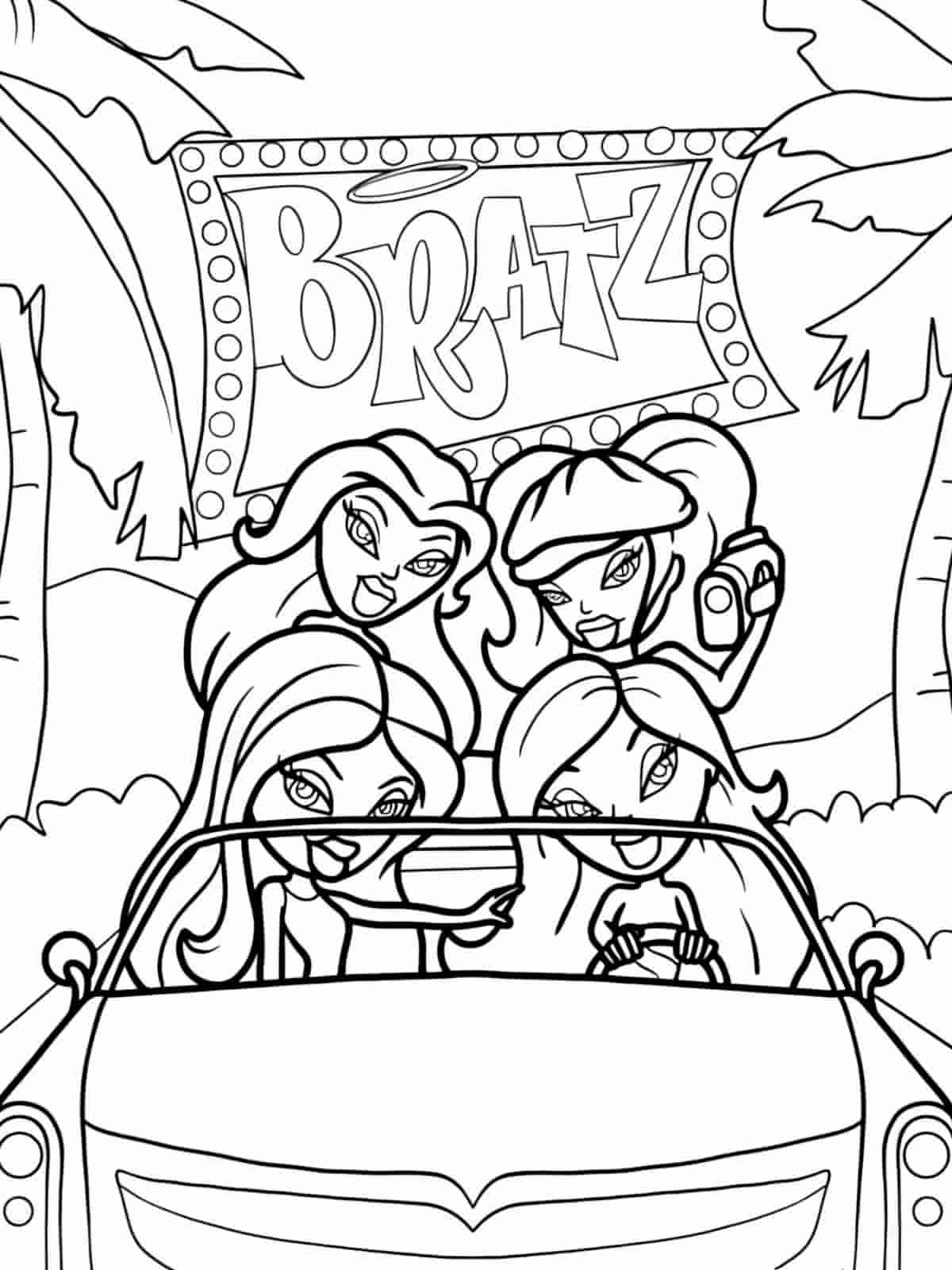 Bratz Coloring Pages With Accessories