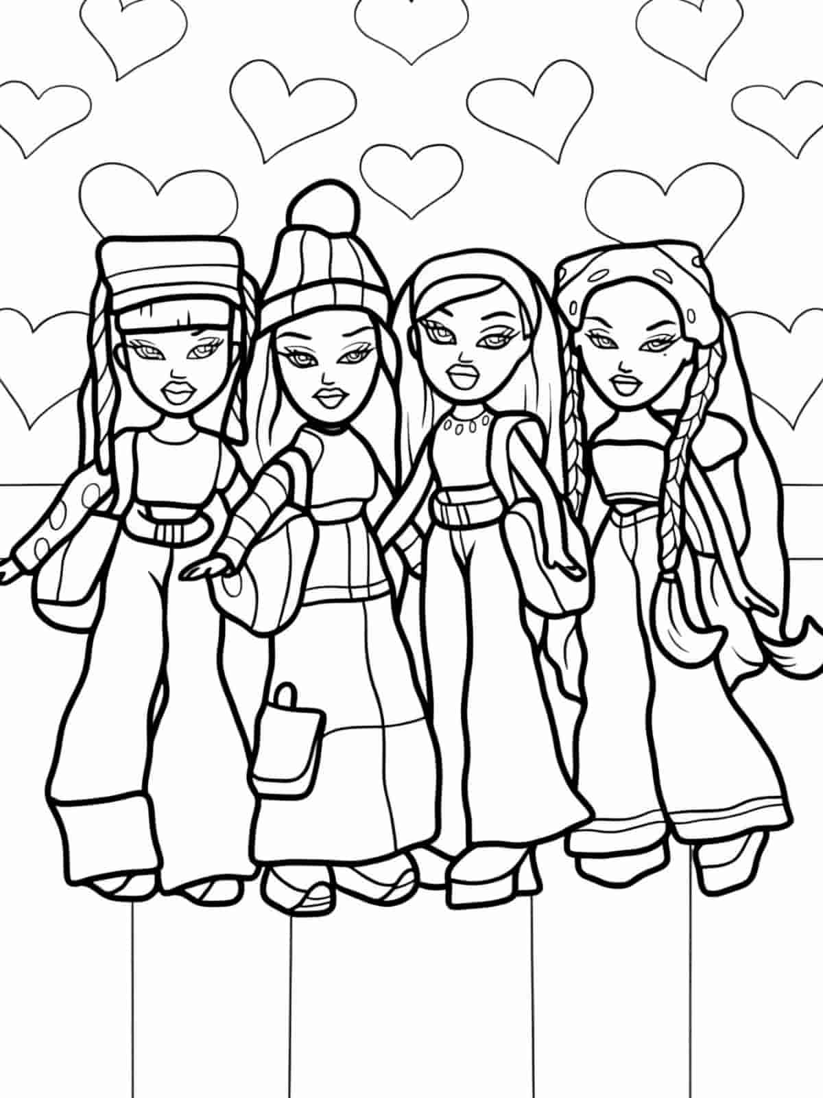 Bratz Coloring Pages With Glamour