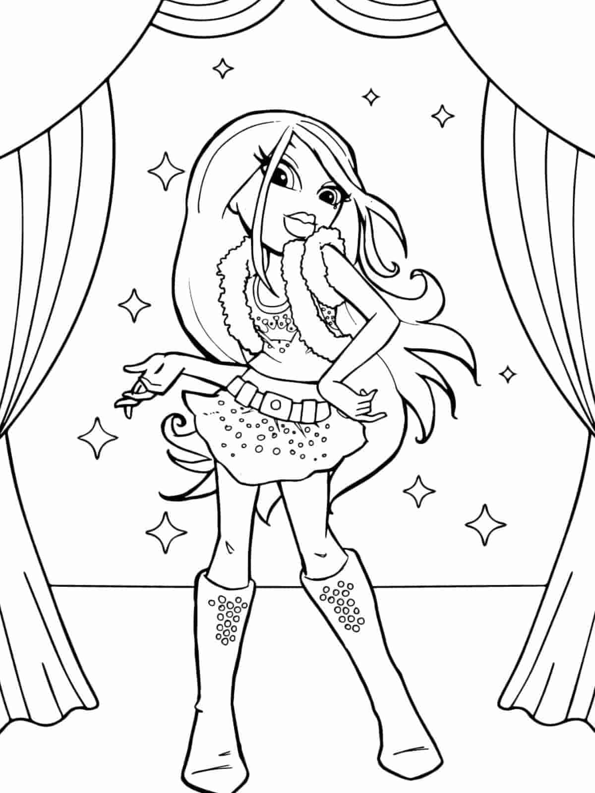 Bratz Coloring Pages With Hairstyles