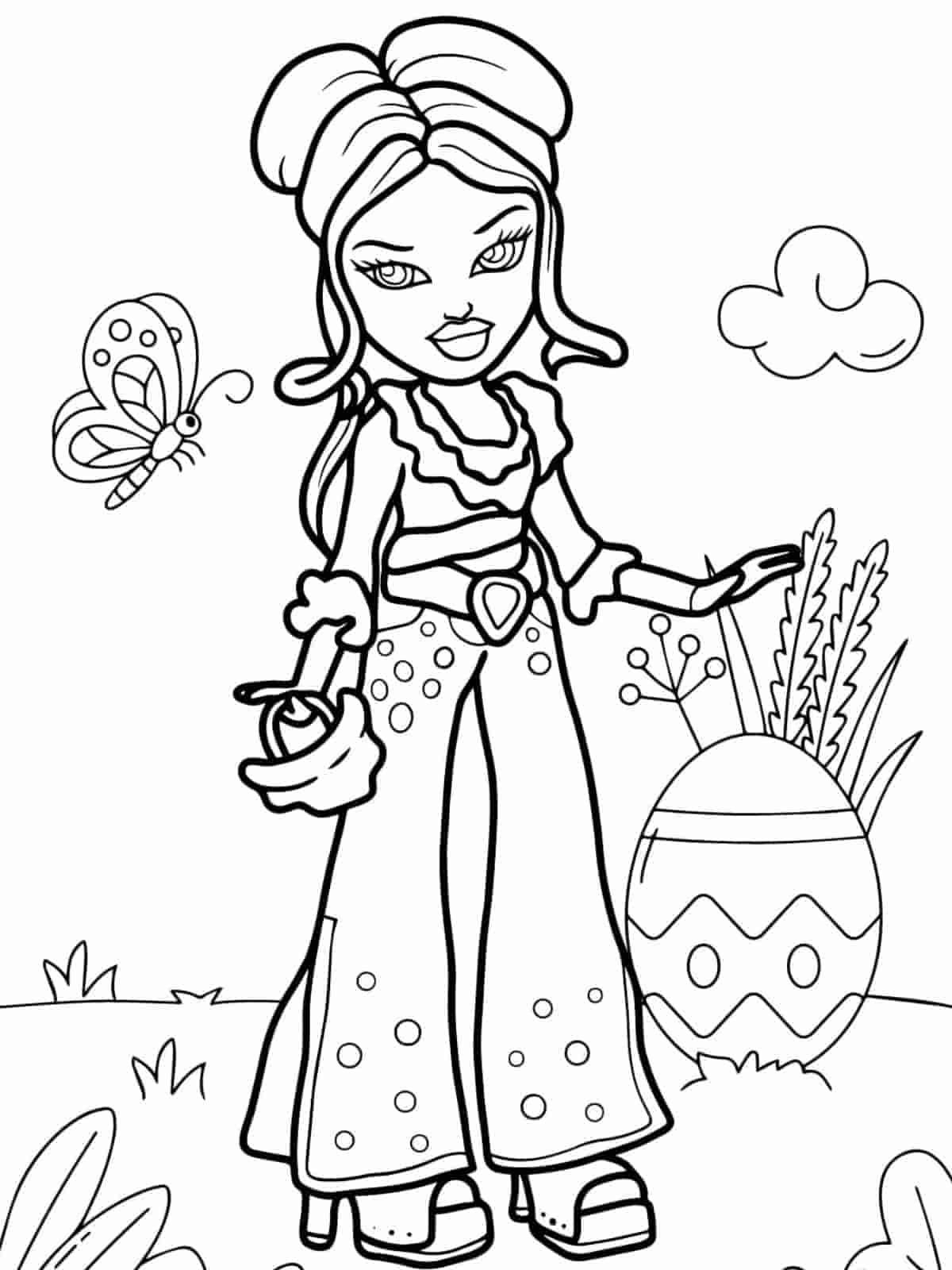 Bratz Coloring Pages With Makeup