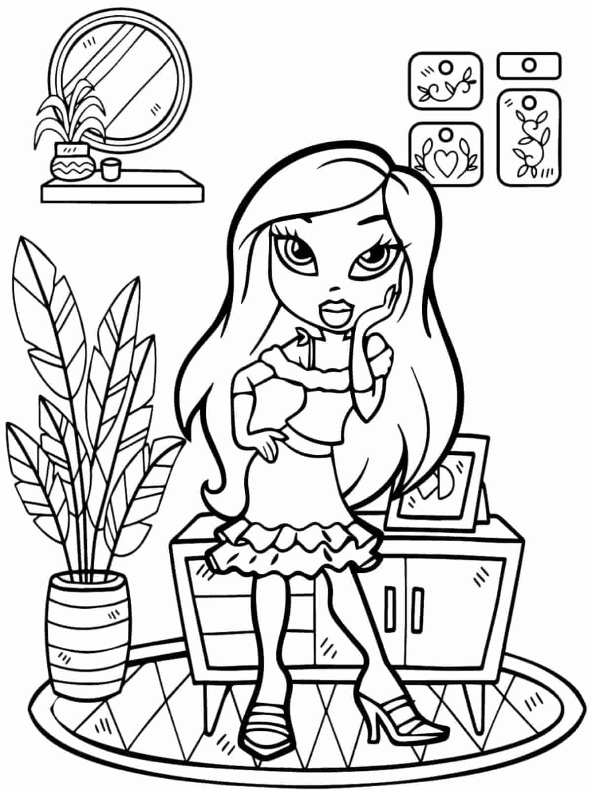 Bratz Coloring Pages With Outfits