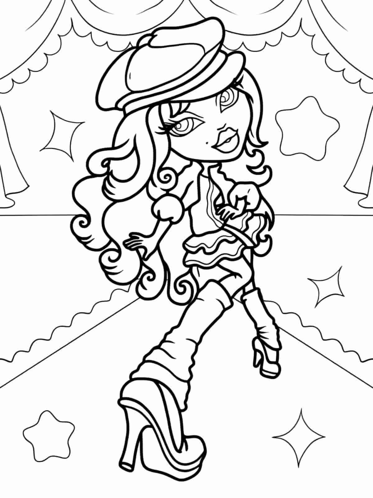 Bratz Coloring Pages With Pet Characters