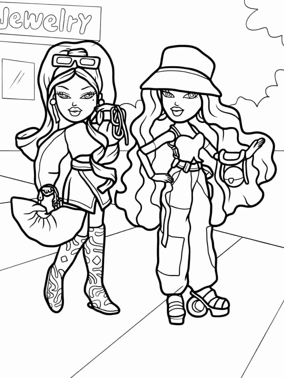 Bratz Coloring Pages With Sparkle And Glitter