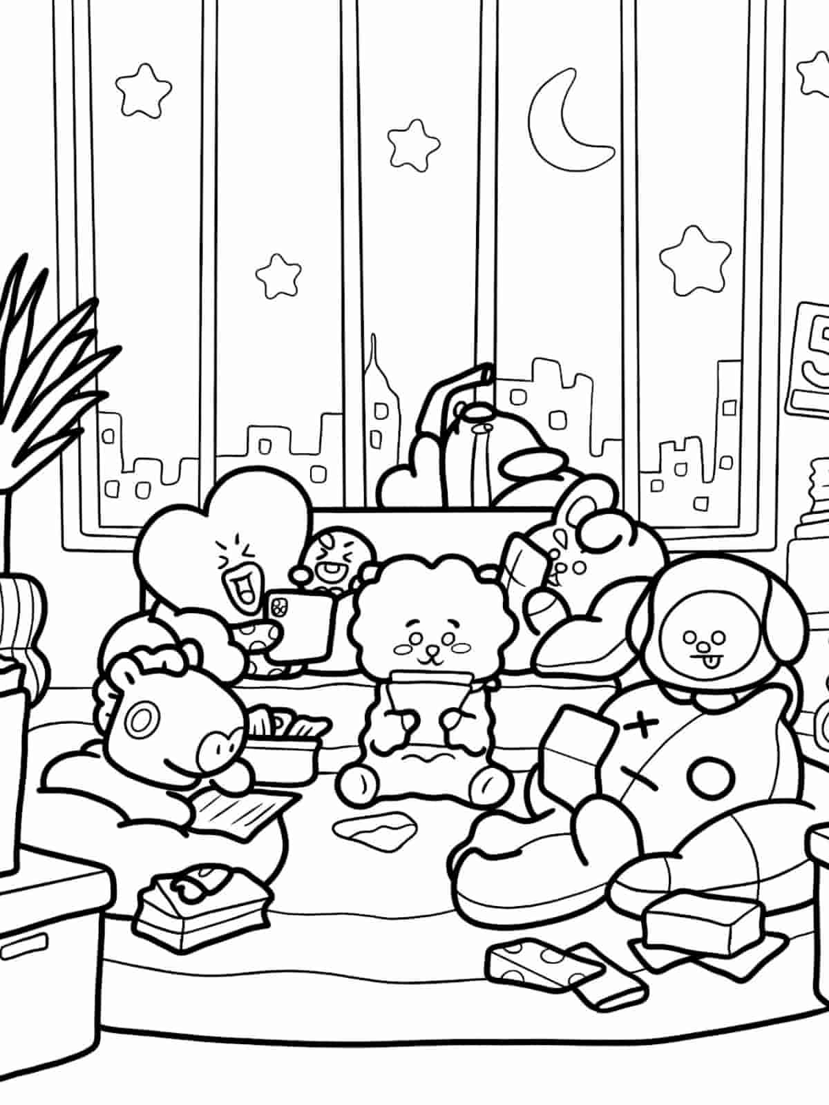 Bt21 Chimmy Coloring Pages