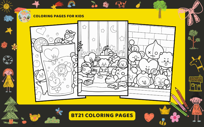 Bt21 Coloring Pages Featured Image