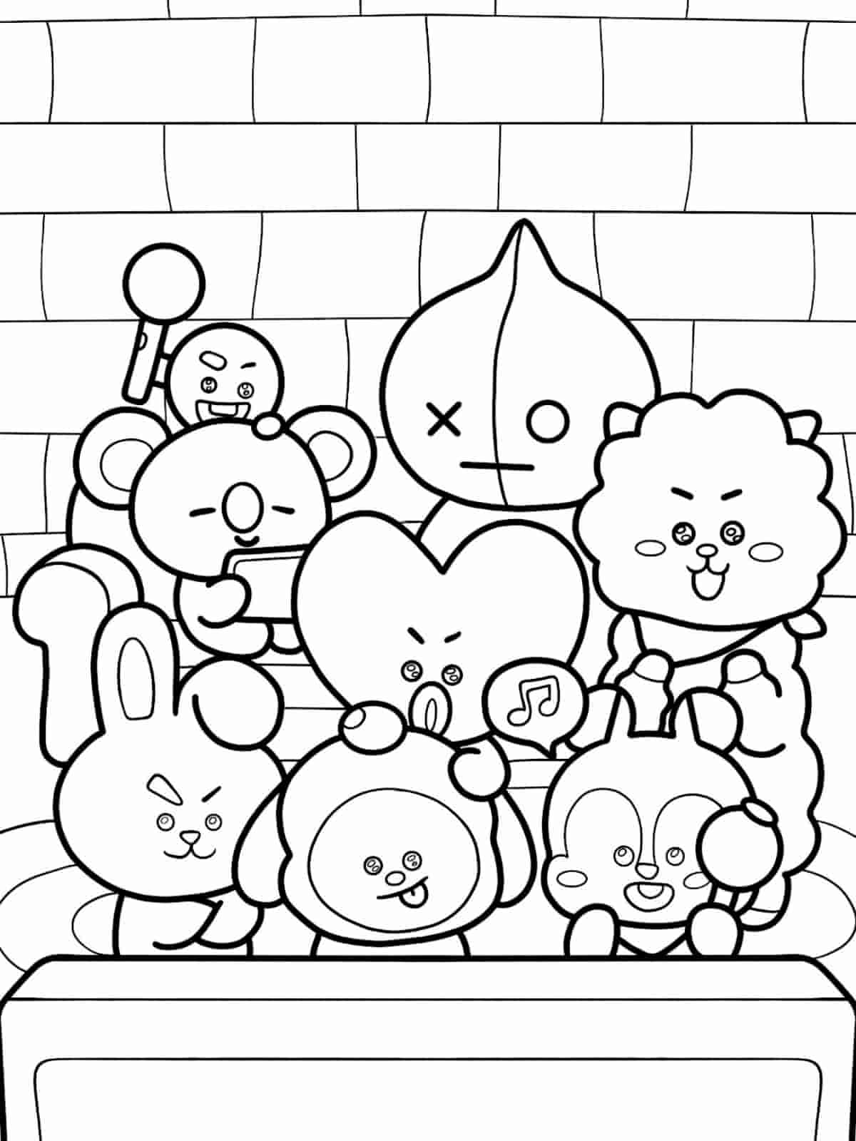 Bt21 Cooky Coloring Pages