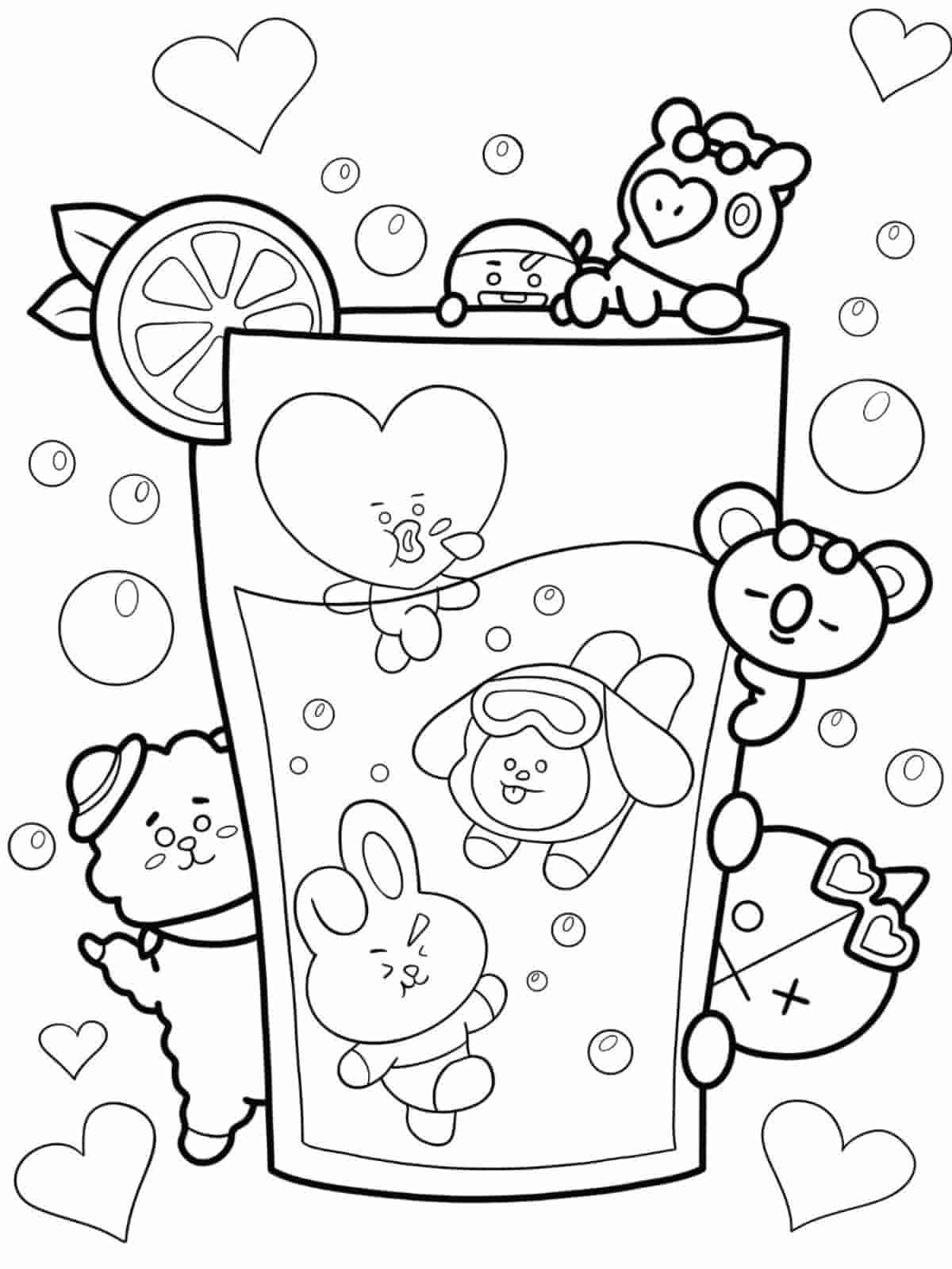 Bt21 In Space Coloring Pages