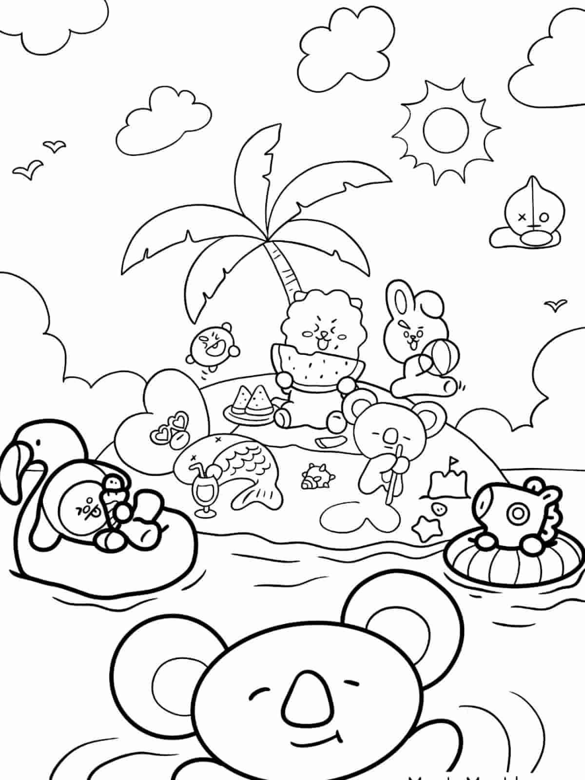 Bt21 Rj Coloring Pages