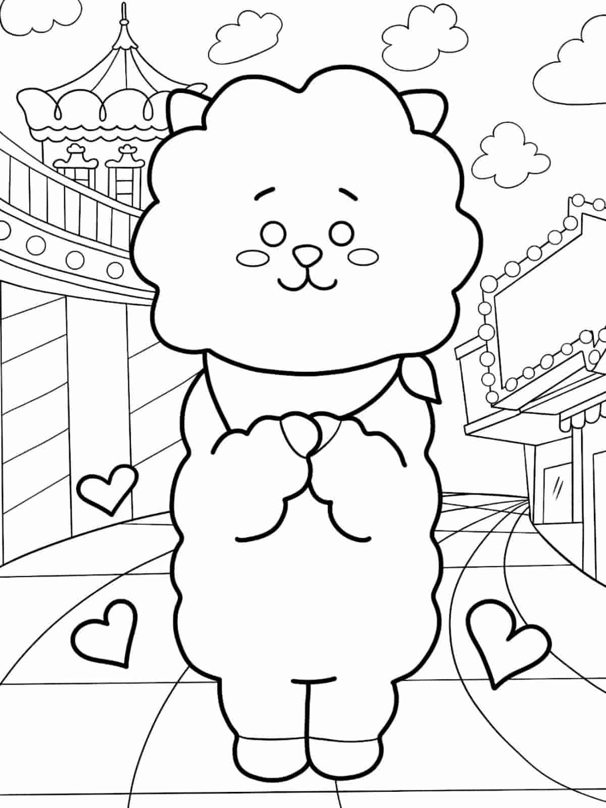 Bt21 Tata Coloring Pages