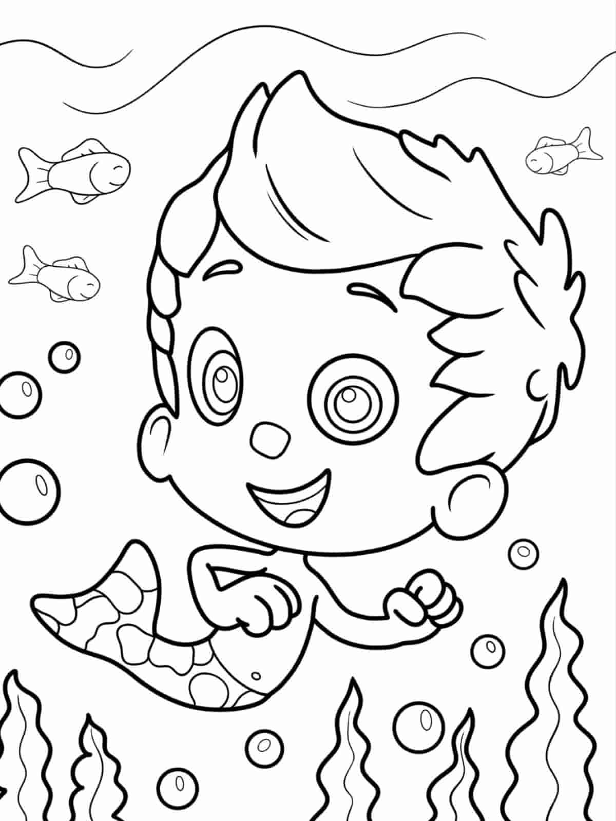 Bubble Guppies Activity Coloring Pages