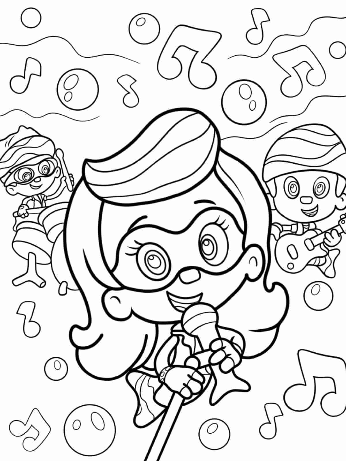 Bubble Guppies And Friends Coloring Pages