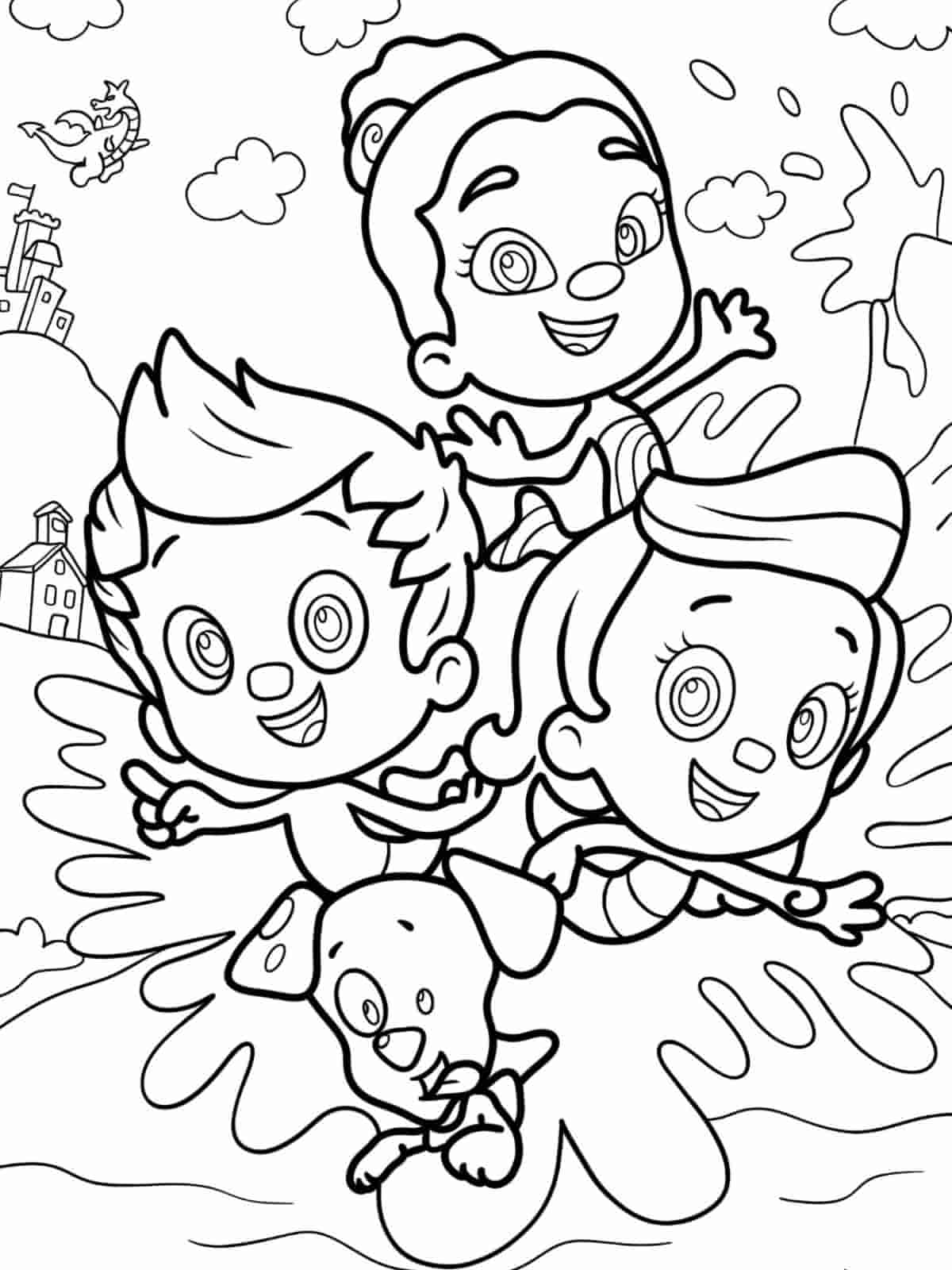 Bubble Guppies Bubbles Coloring Pages