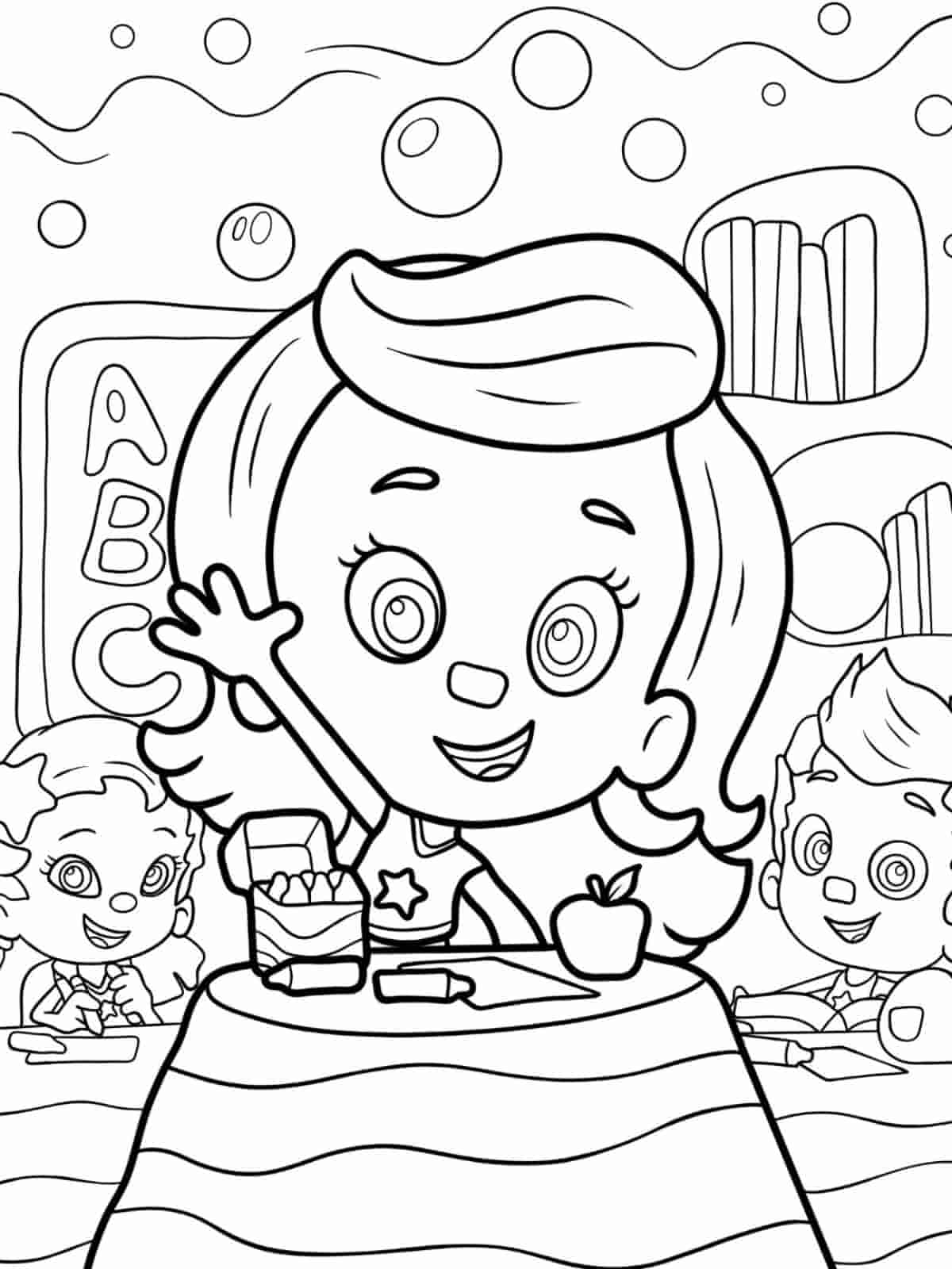 Bubble Guppies Character Coloring Pages