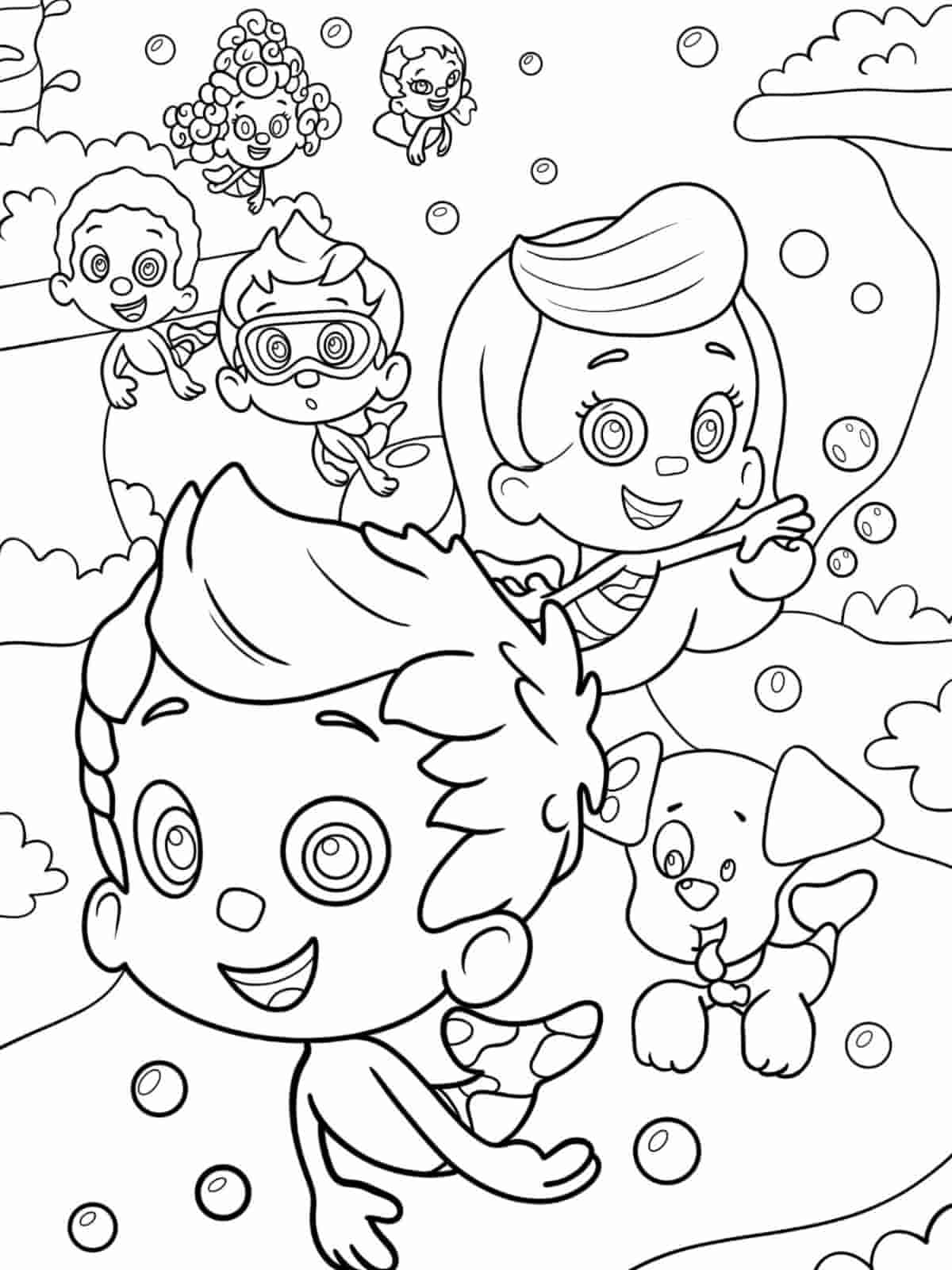 Bubble Guppies Coloring Pages