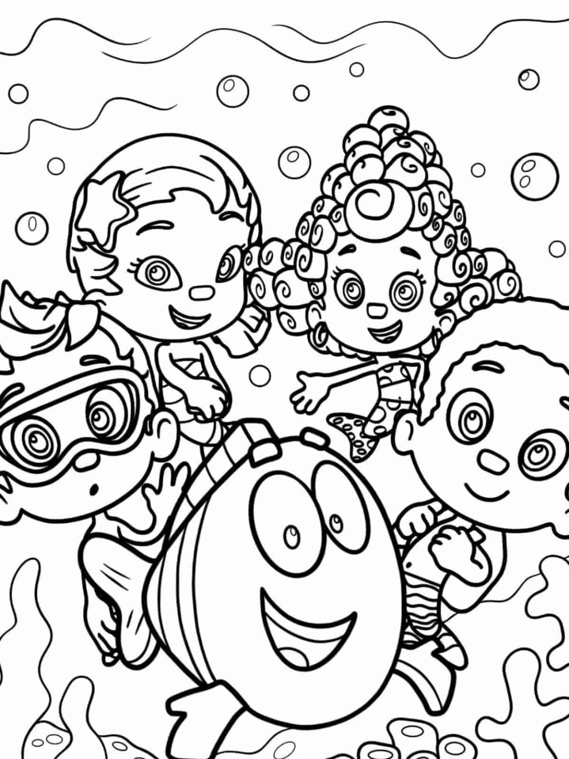 Free PDF Bubble Guppies Coloring Pages 🎨🐠 - Coloringpagesforkids.net