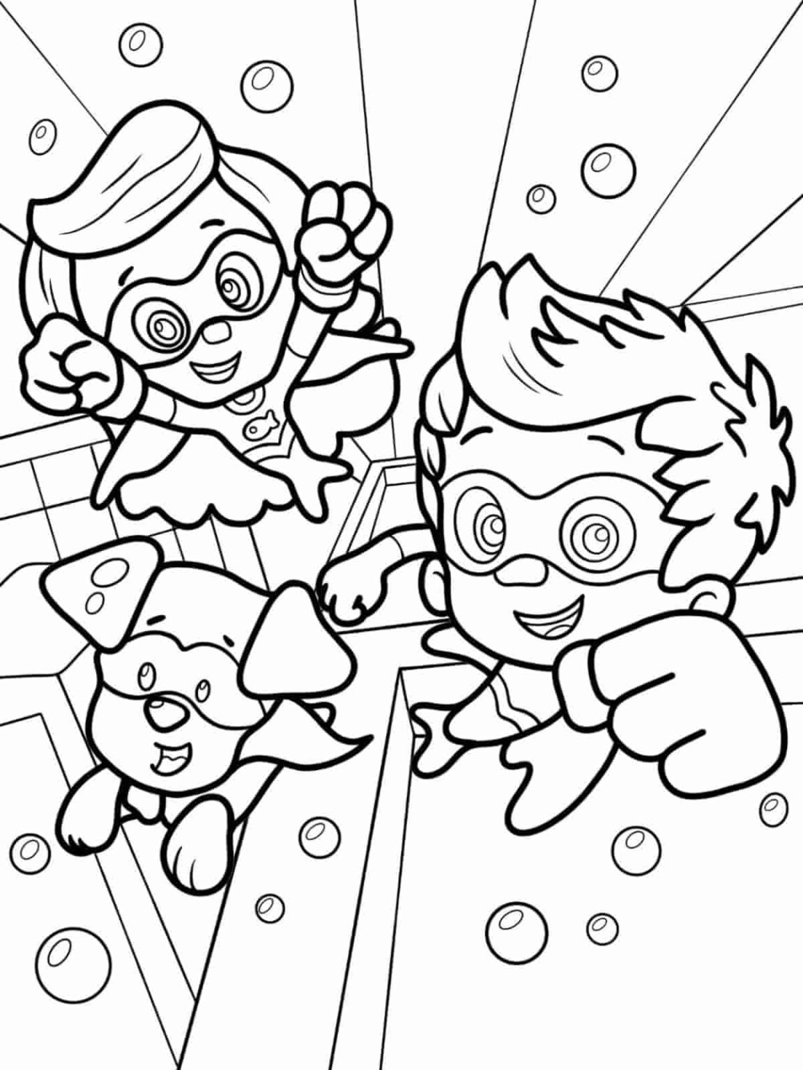 Free PDF Bubble Guppies Coloring Pages 🎨🐠 - Coloringpagesforkids.net