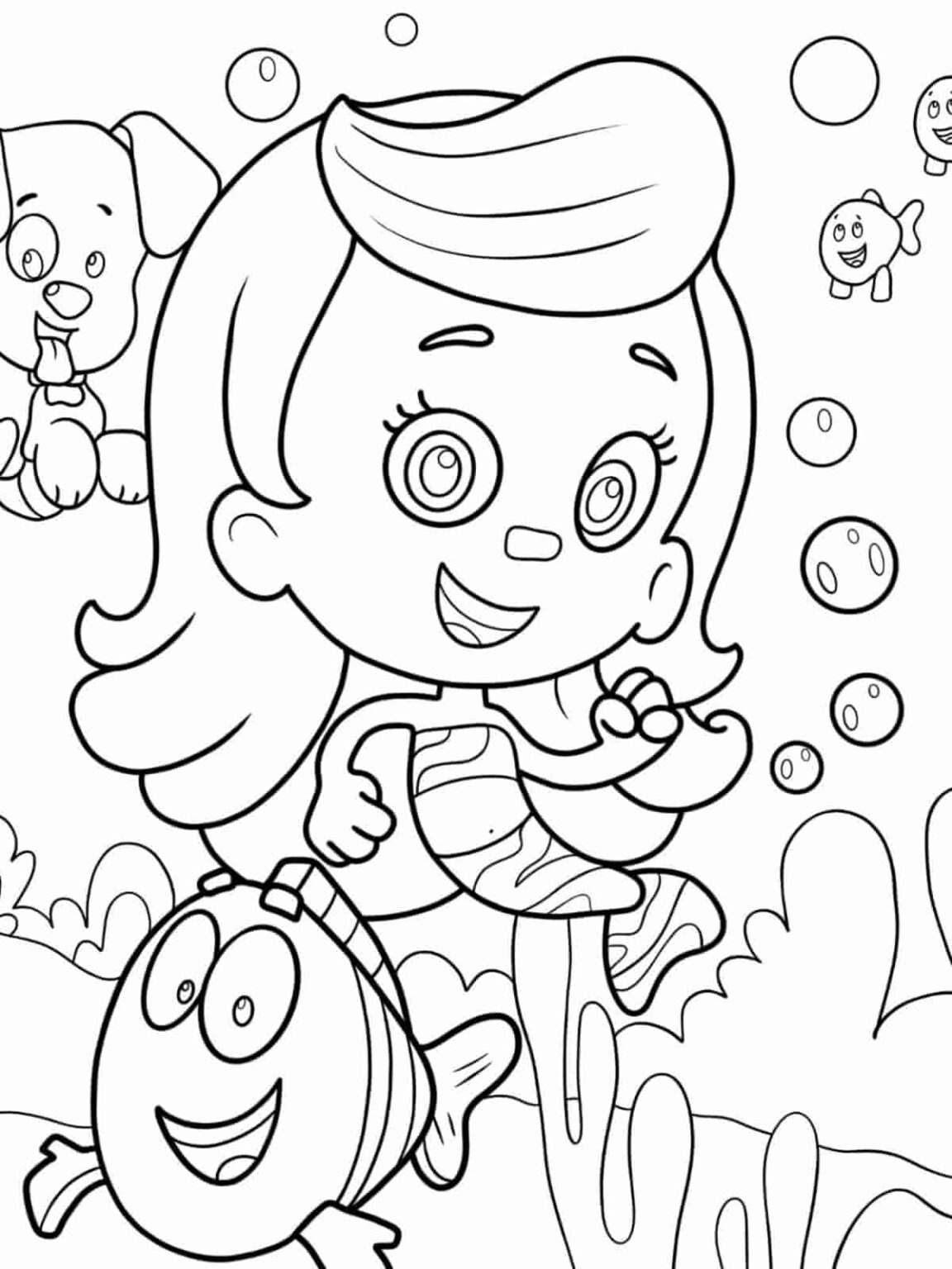 Free PDF Bubble Guppies Coloring Pages 🎨🐠 - Coloringpagesforkids.net
