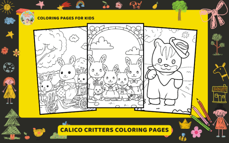 Calico Critters Coloring Pages Featured Image Min