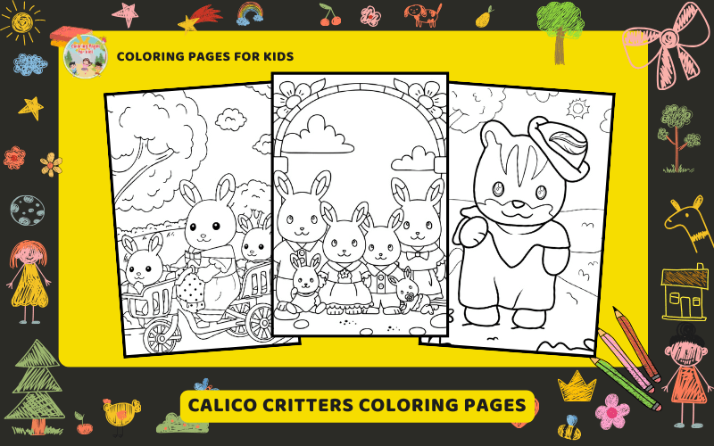 Calico Critters Coloring Pages Featured Image Min