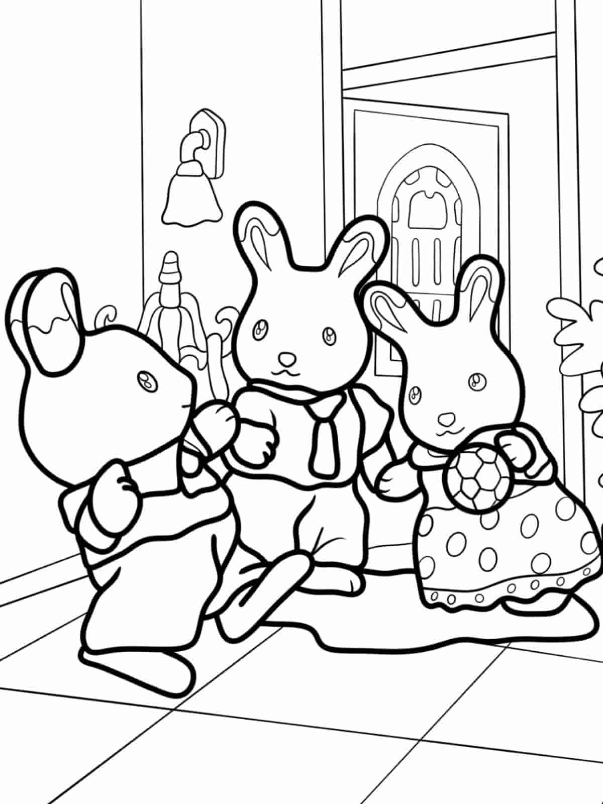 Calico Critters Dog Family Coloring Pages