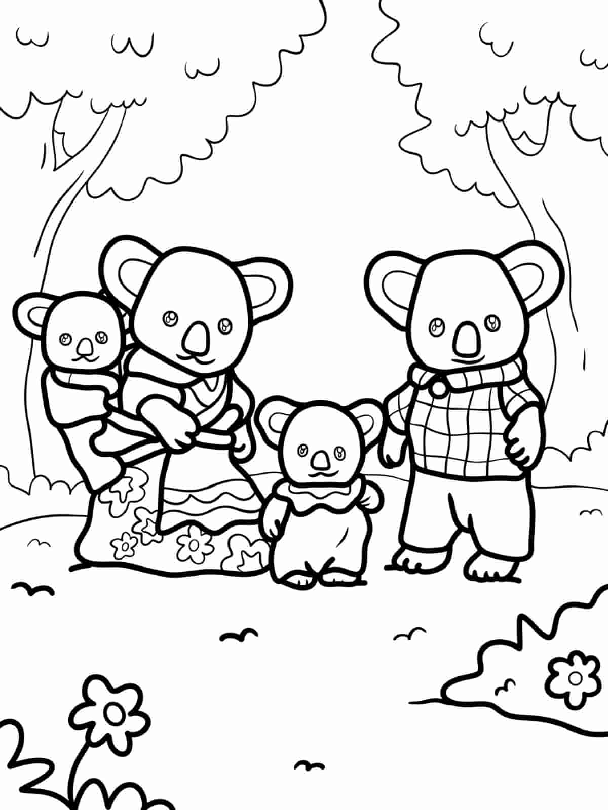 Calico Critters Pet Shop Coloring Pages