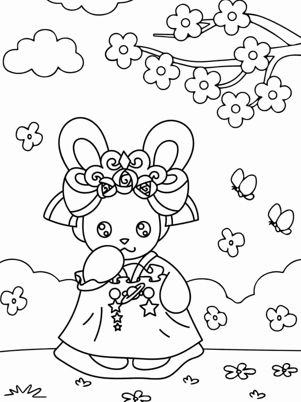 Calico Critters Spring Coloring Pages