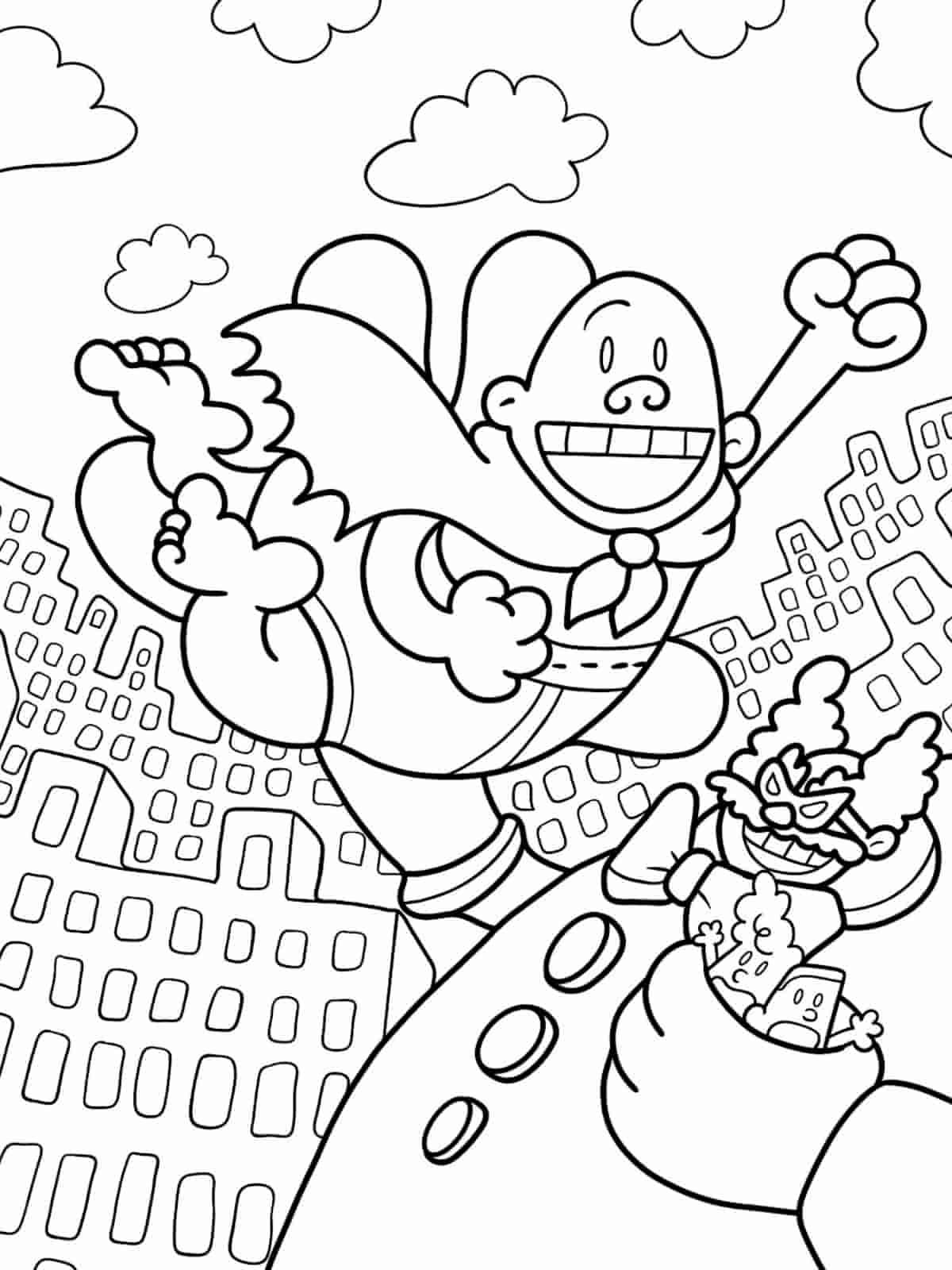 Captain Underpants And Principal Krupp Coloring Pages