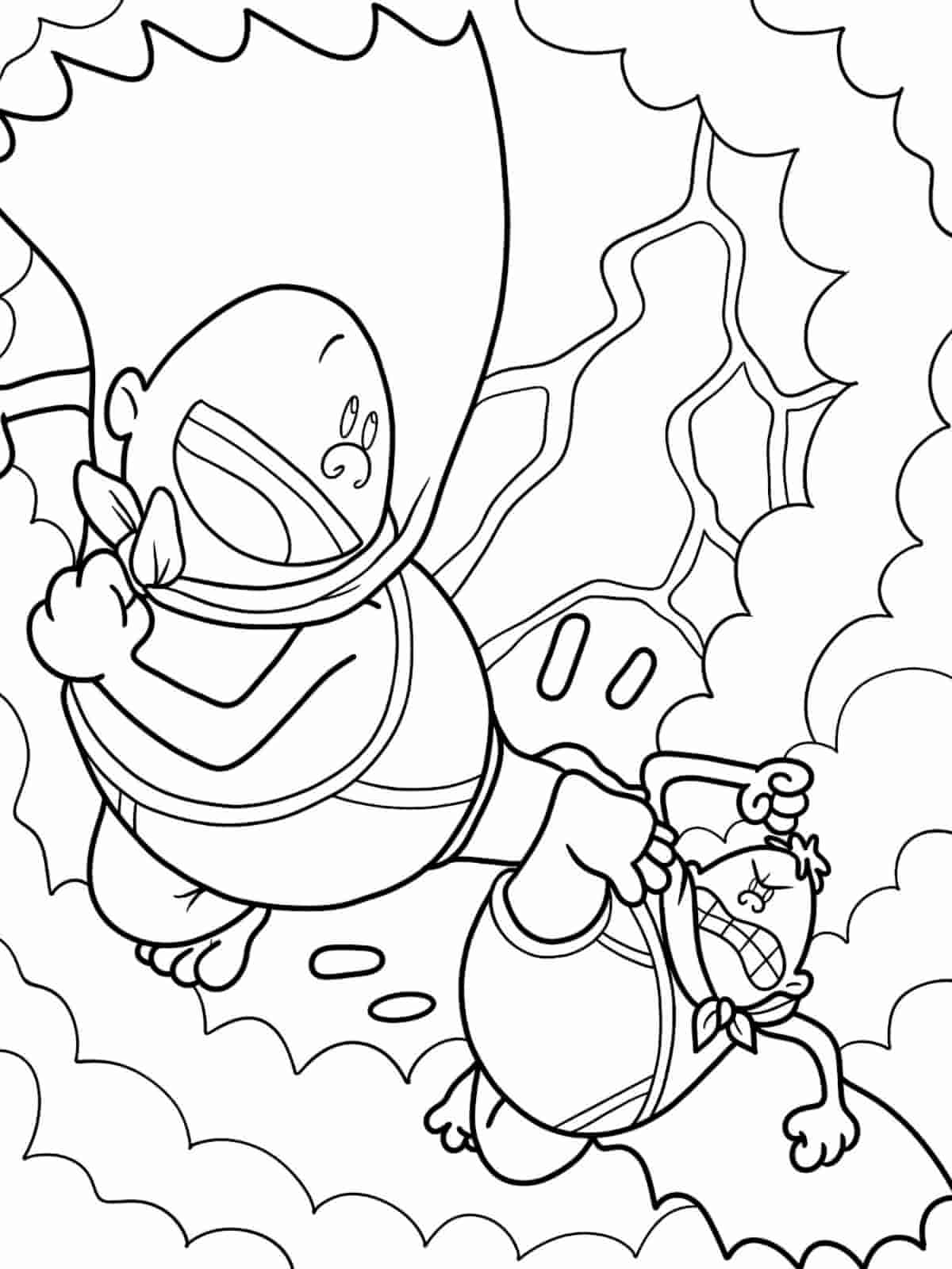 Captain Underpants And Talking Toilet Coloring Pages