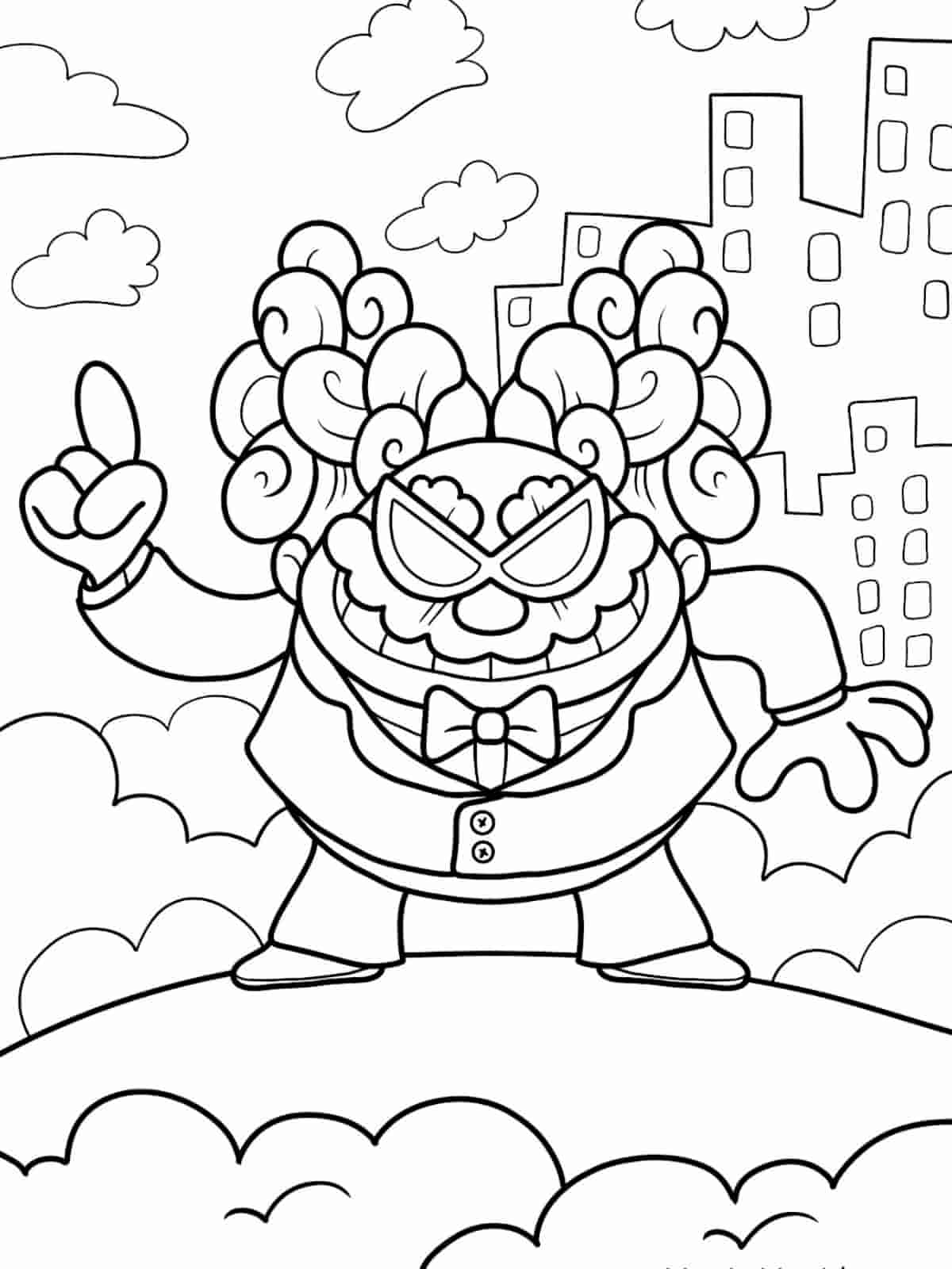 Captain Underpants Classroom Chaos Coloring Pages