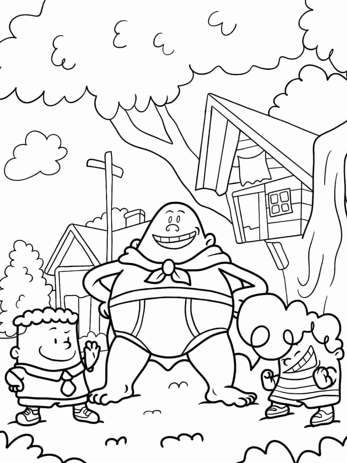 Captain Underpants Comic Book Coloring Pages