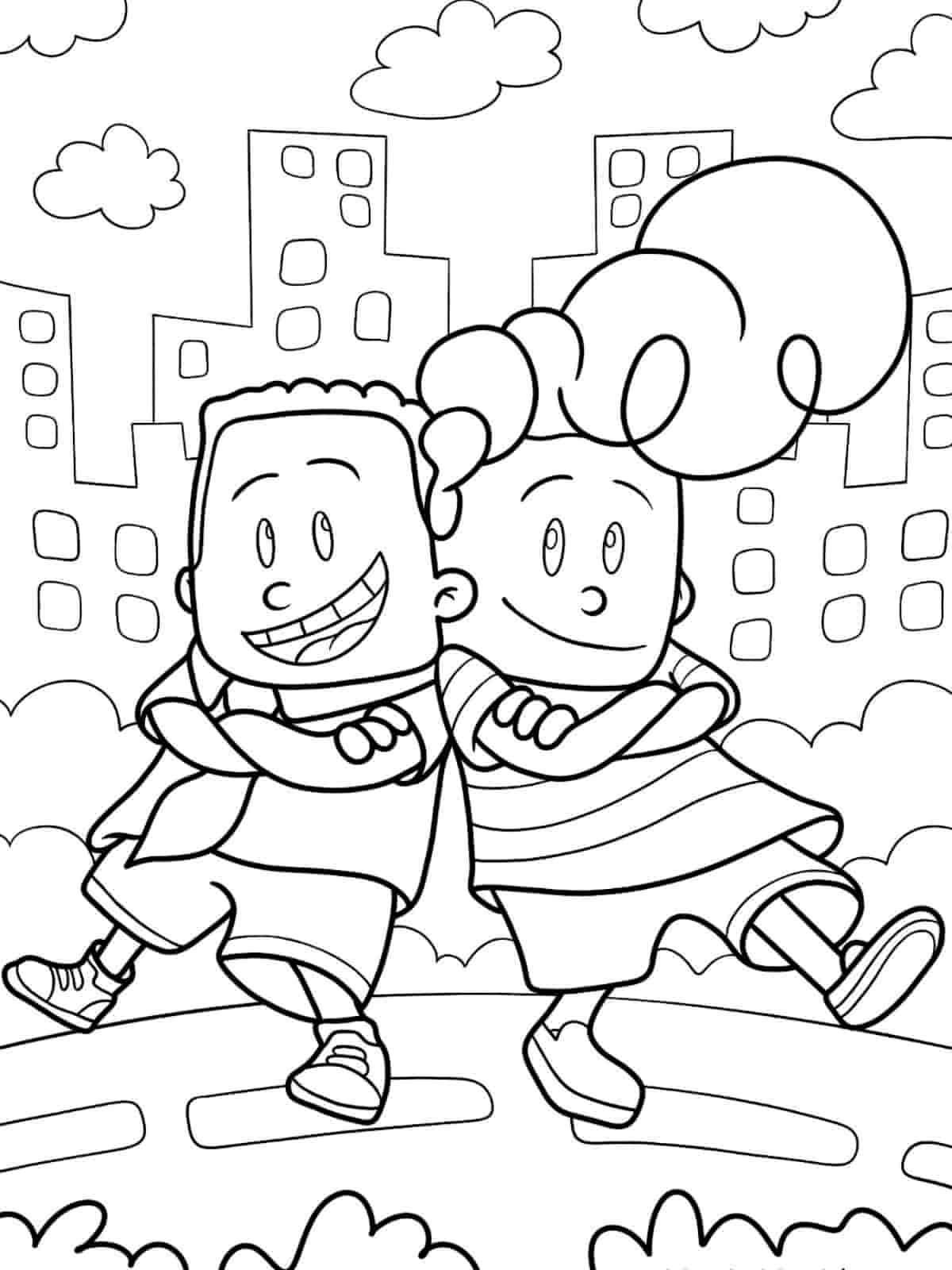 Captain Underpants Happy Coloring Pages