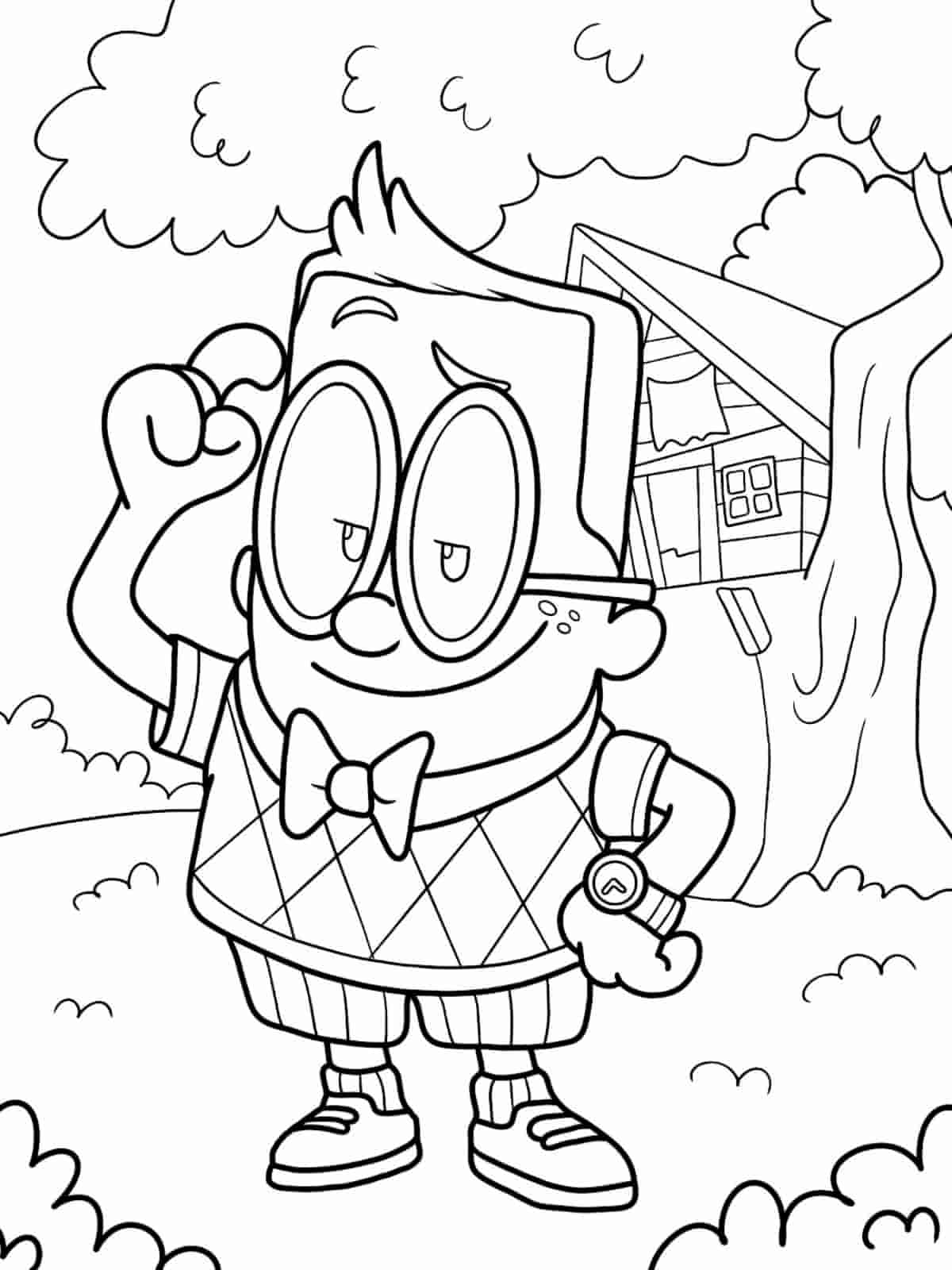 Captain Underpants Humor Coloring Pages