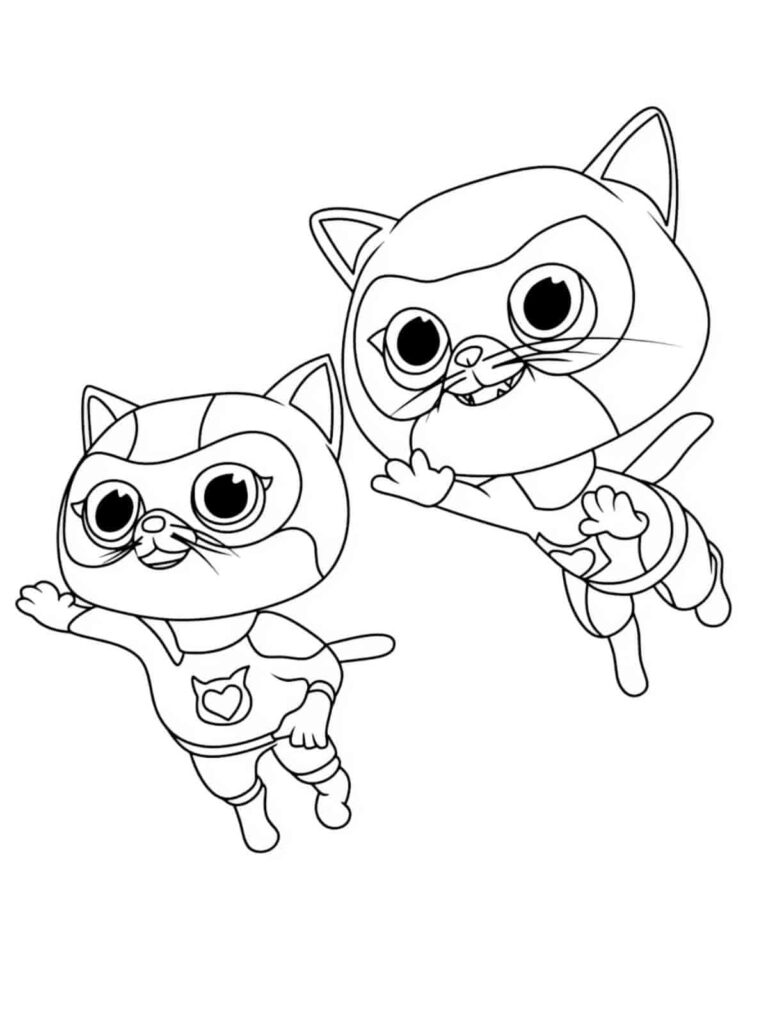 Free Printable Superkitties Coloring Pages 🦸‍♀️😻 - Coloringpagesforkids.net