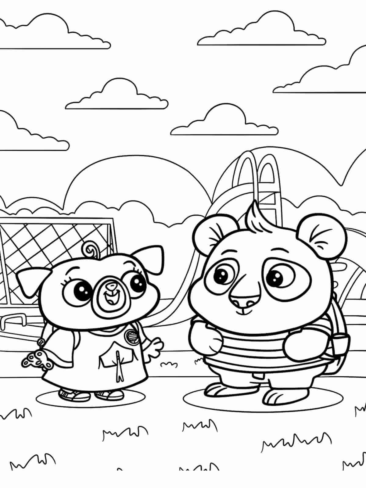 Chip And Potato Family Coloring Pages