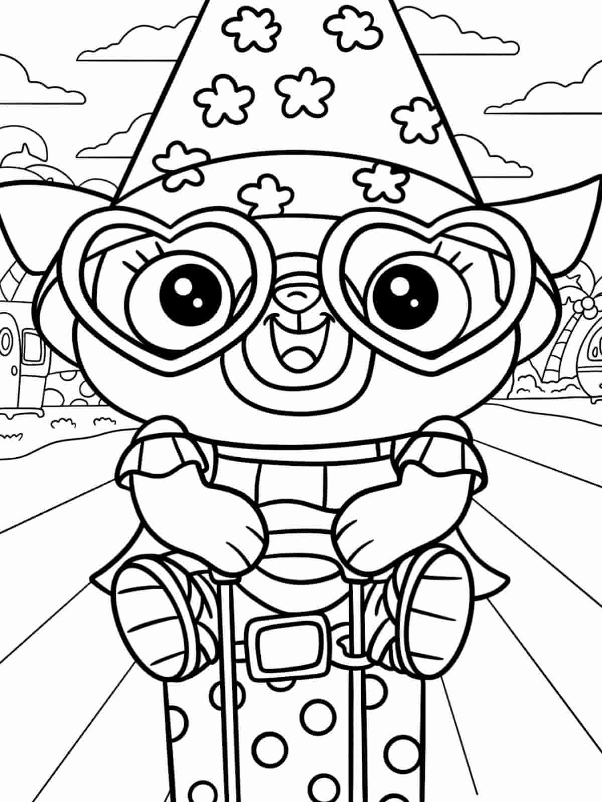 Chip And Potato With Hearts Coloring Pages