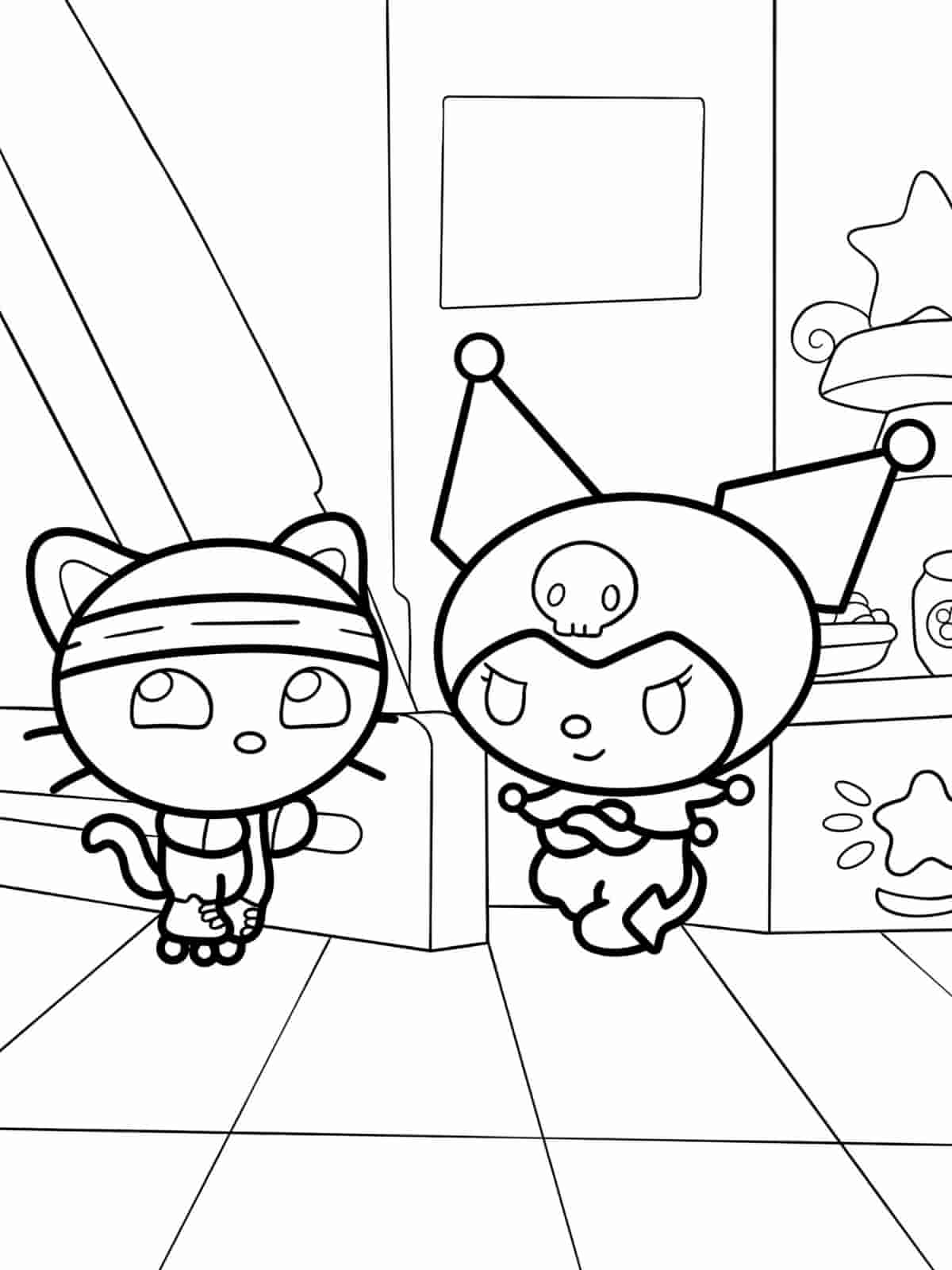 Chococat And Friends Coloring Pages