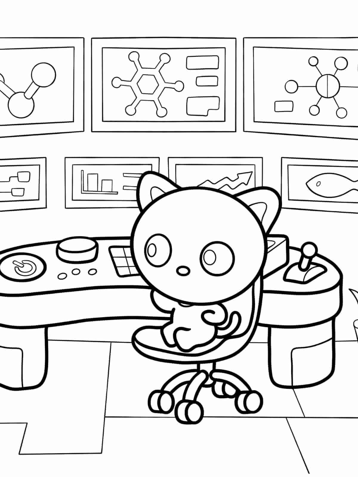 Chococat Birthday Coloring Pages