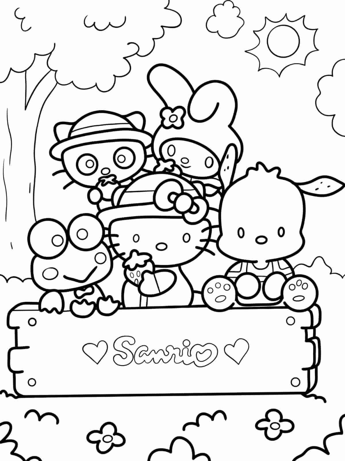 Chococat In Cafe Coloring Pages