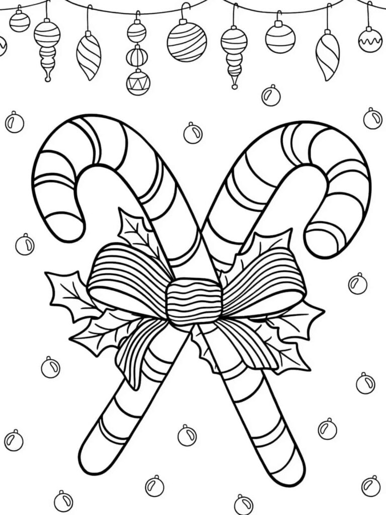 Candy Cane Coloring Pages: Sweeten Your Holiday 🎨🍭