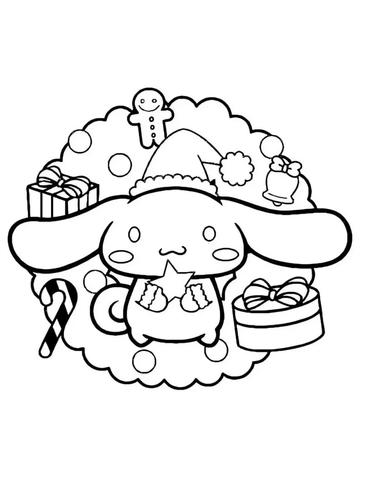 Cinnamoroll Christmas Coloring Pages