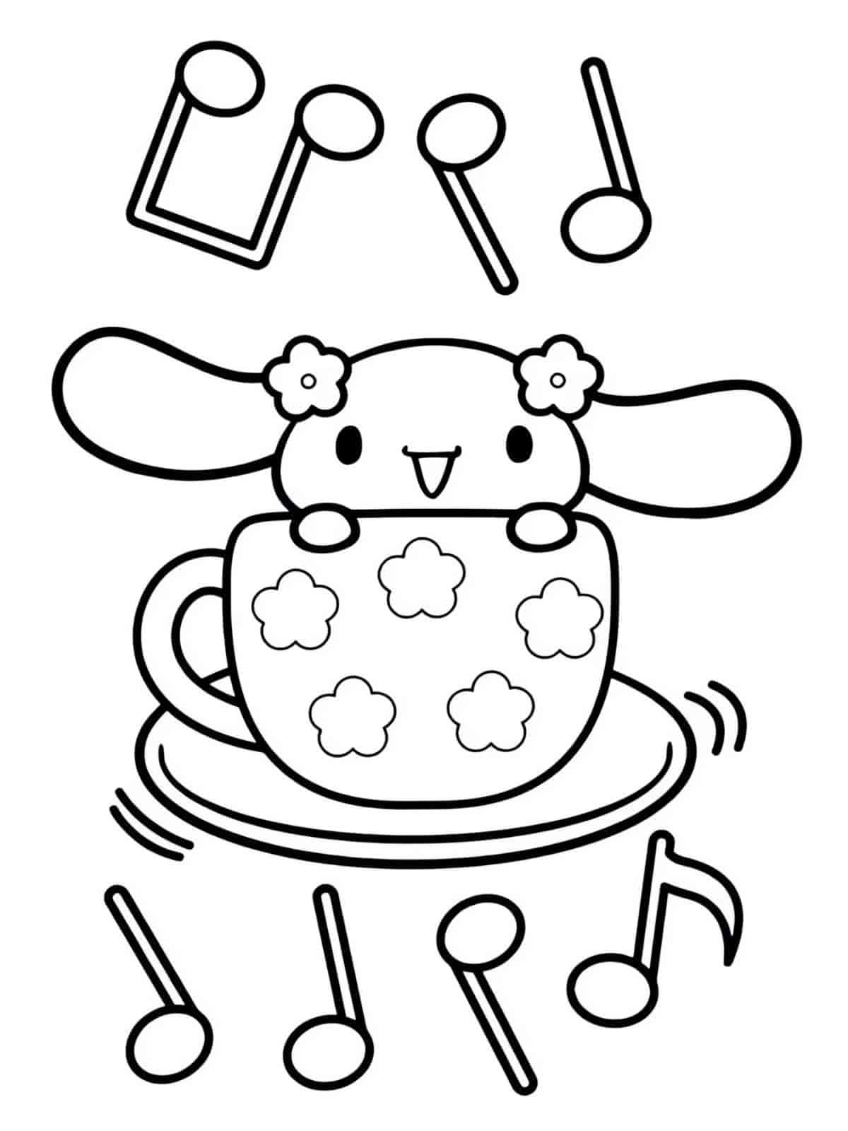 Cinnamoroll Coloring Page For Preschoolers