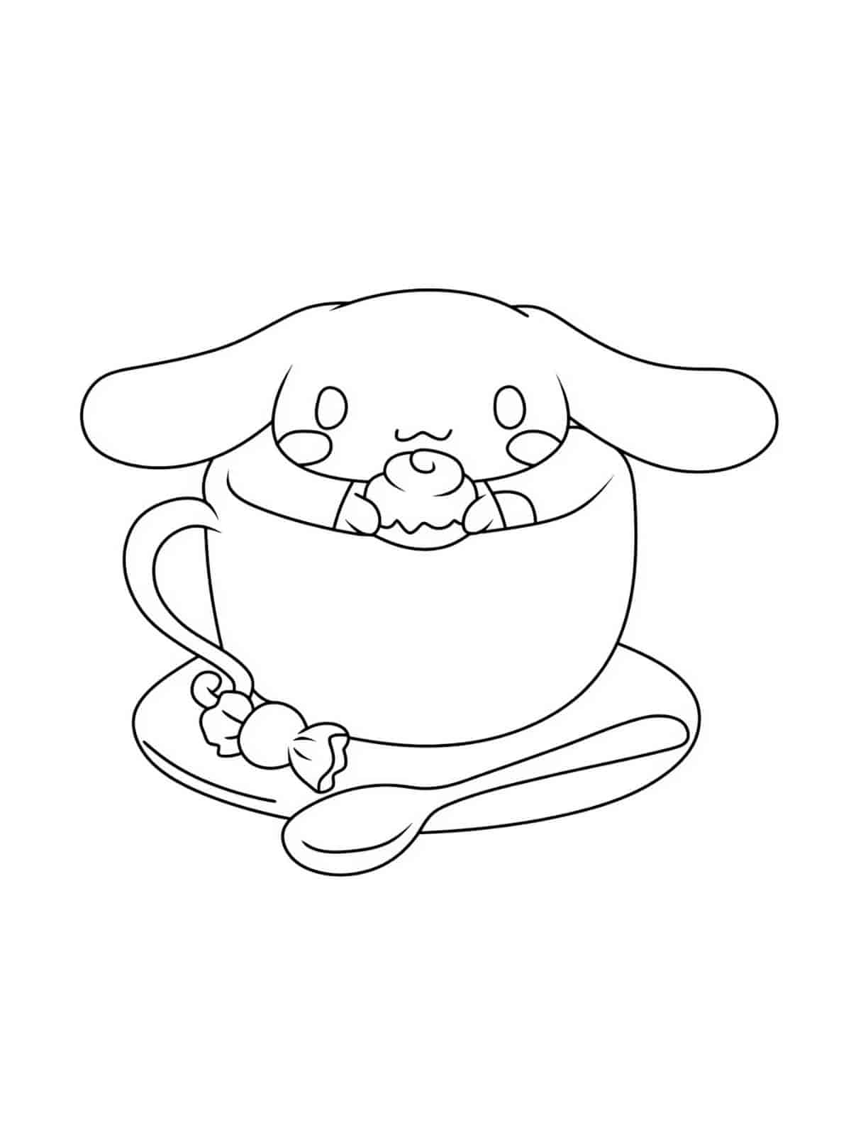 Cinnamoroll Playing With A Toy Coloring Pages