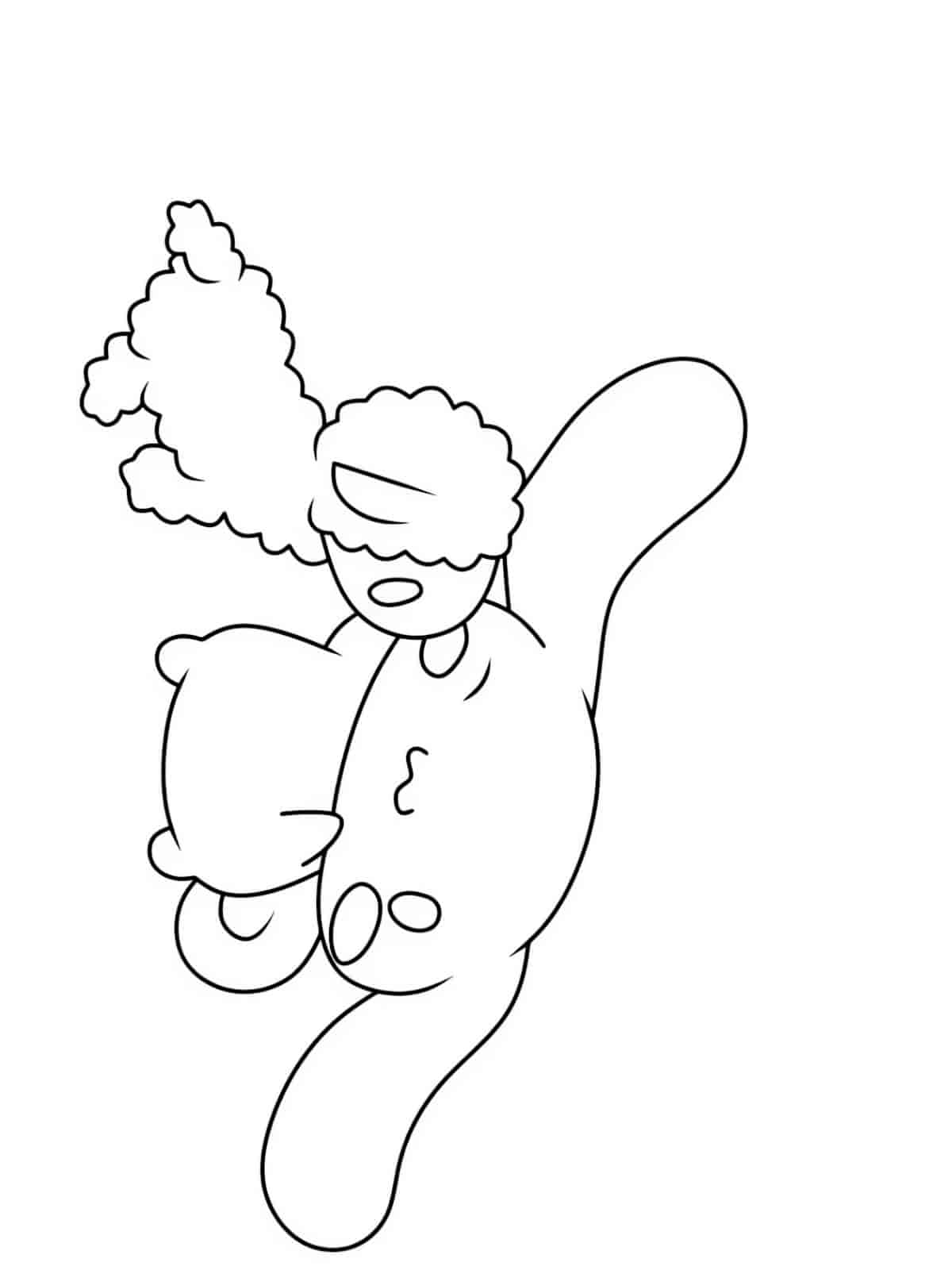 Cinnamoroll Playing With Friends Coloring Page