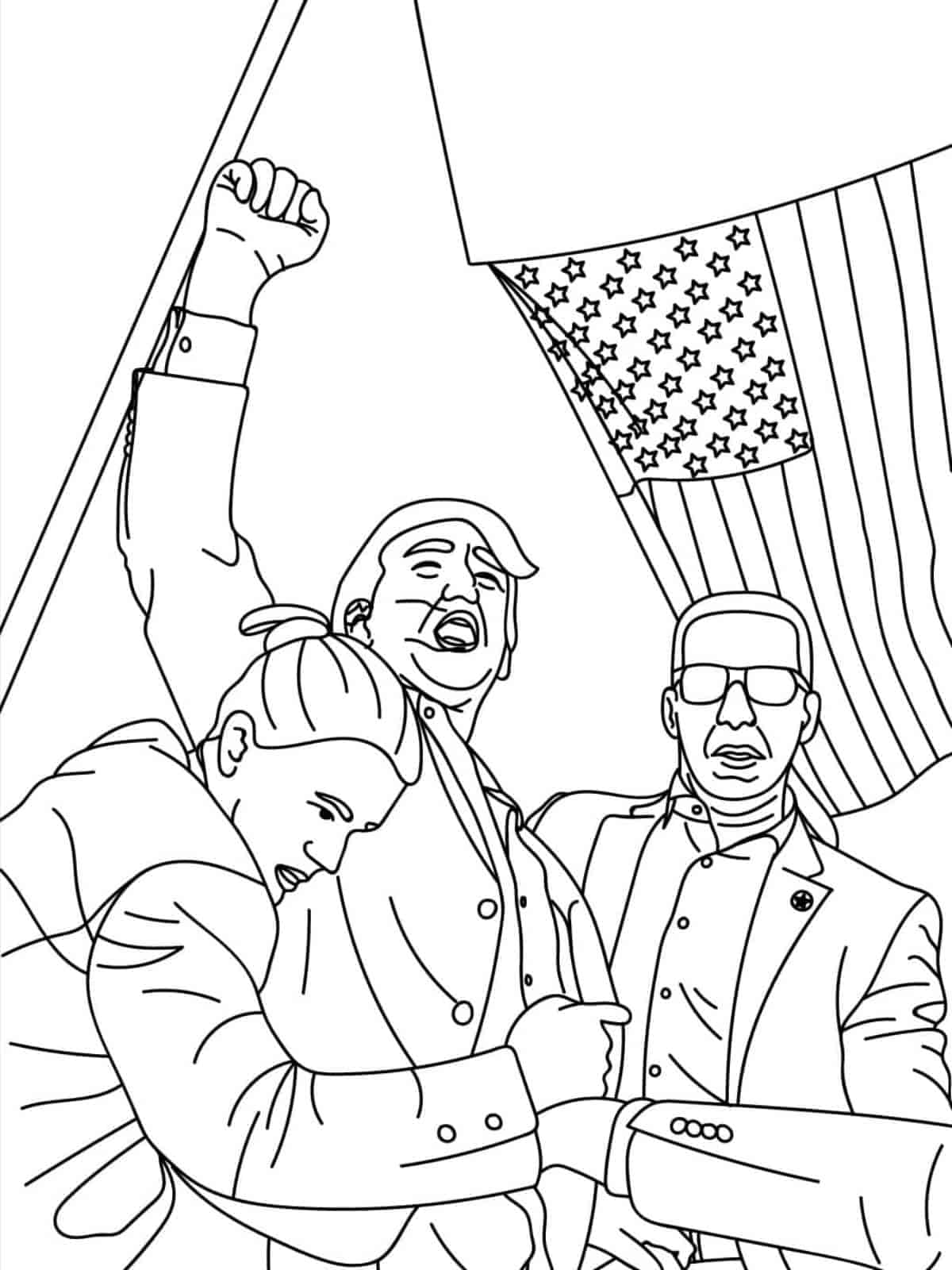 Coloring Pages Trump Moments