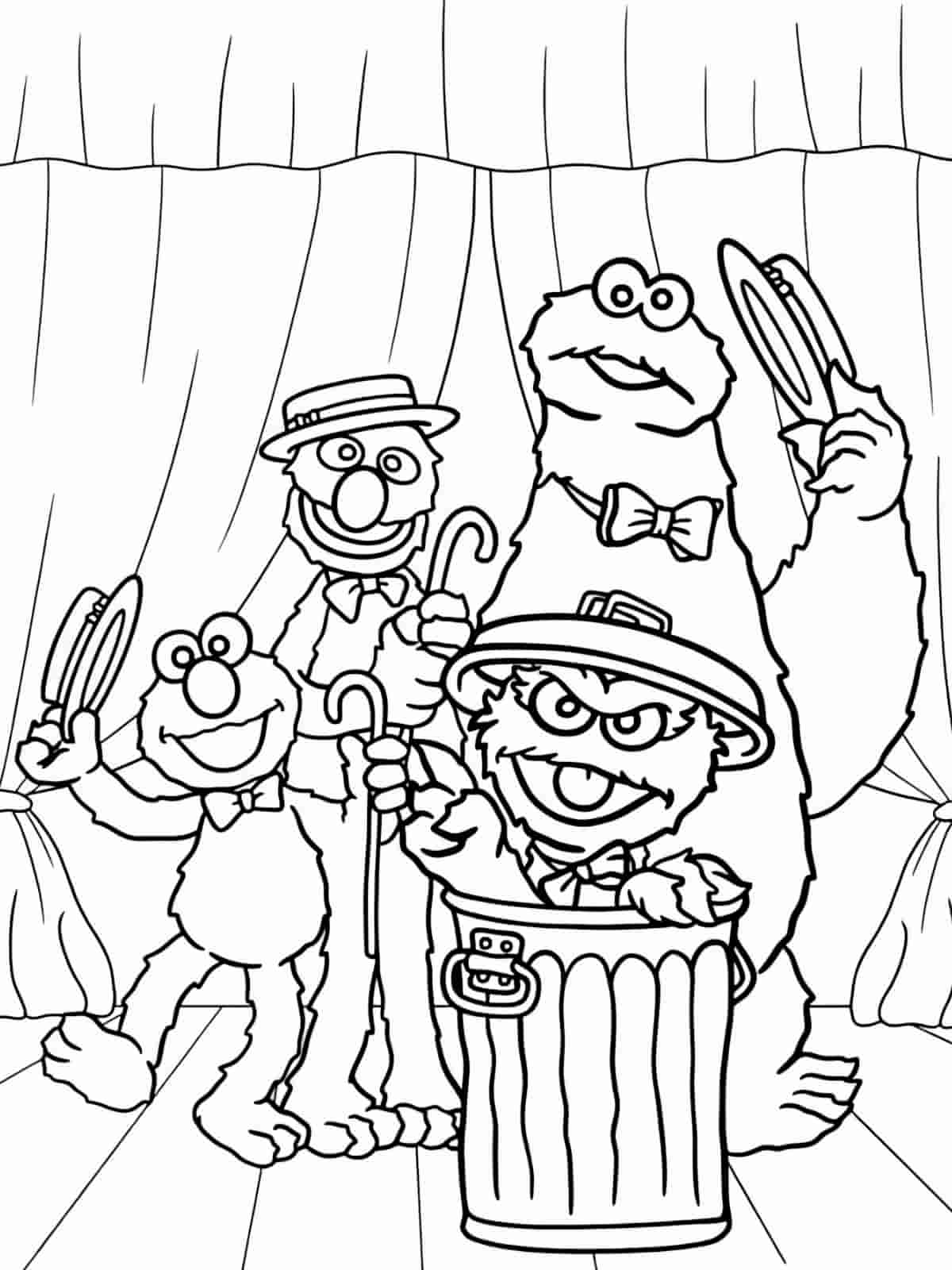 Cookie Monster Sesame Street Coloring Pages