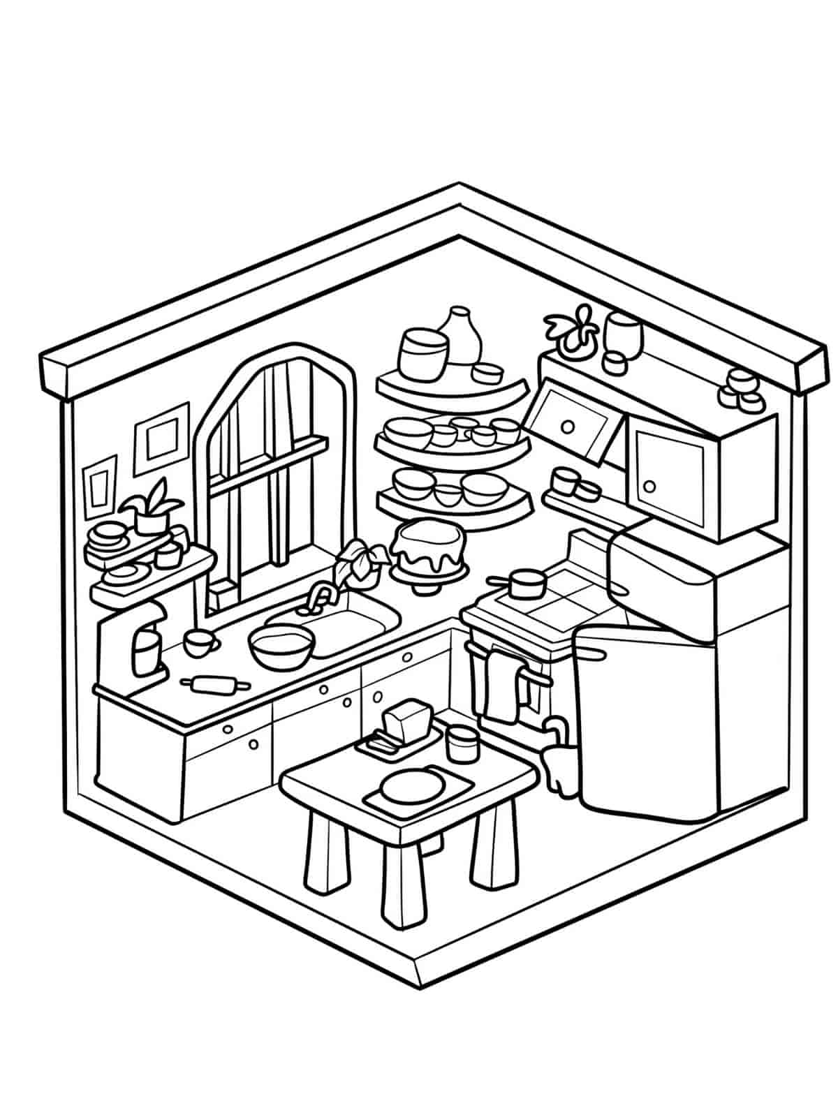 Cozy Cottage Coloring Pages For Kids